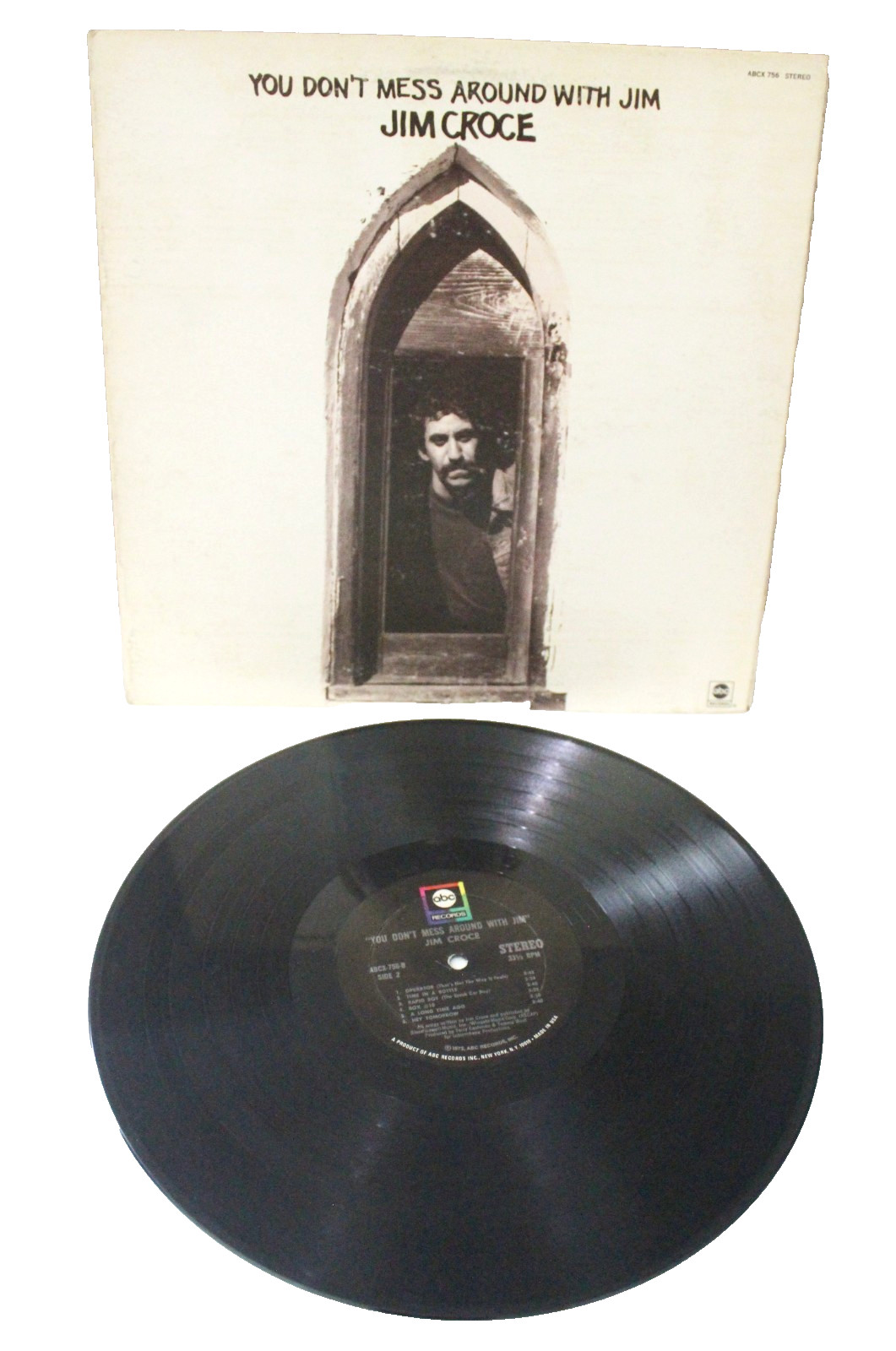 VINTAGE JIM CROCE ” YOU DON’T MESS AROUND WITH JIM” LP RECORD ABCX 756 STEREO