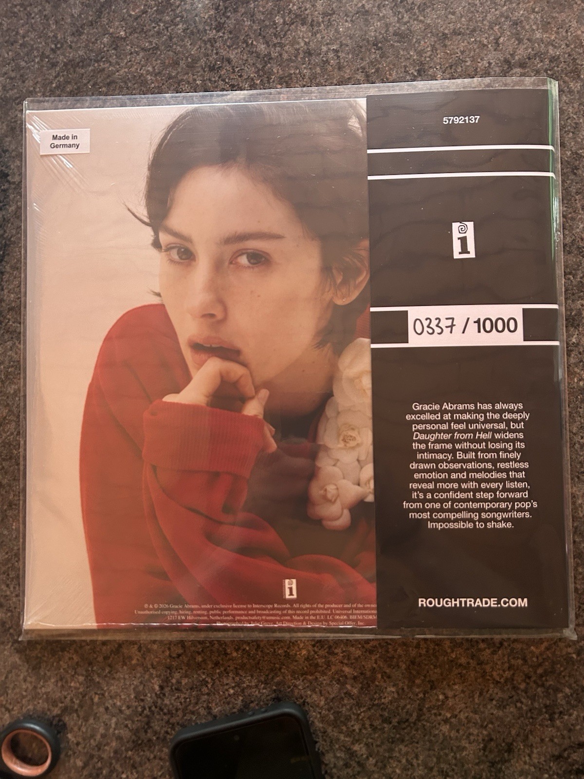 Gracie Abrams Daughter from Hell Rough trade Exclusive Photobooth Vinyl /1000