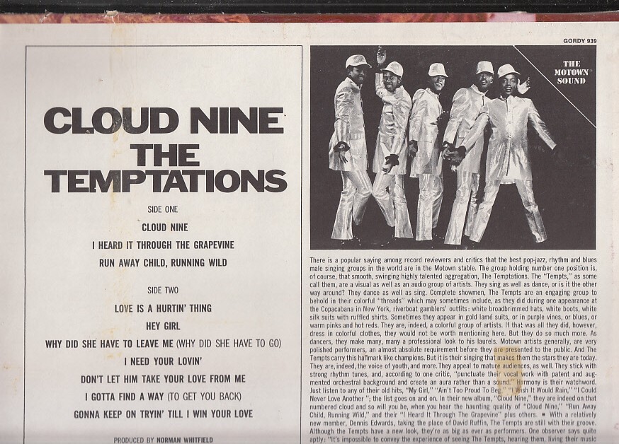 Temptations – Cloud Nine Factory Sealed LP