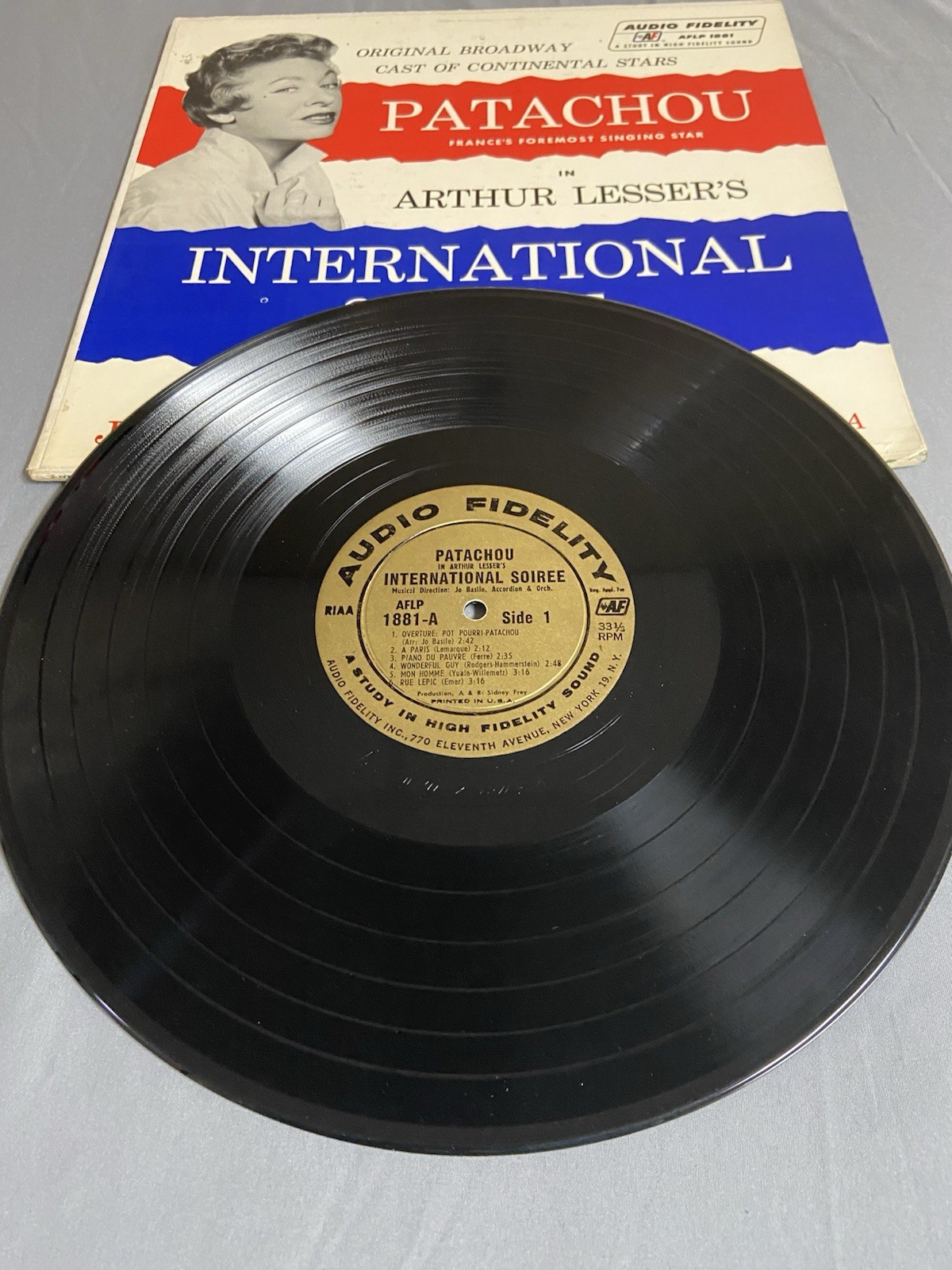 Patachou France’s Singing Star 1958 Album LP International Soiree