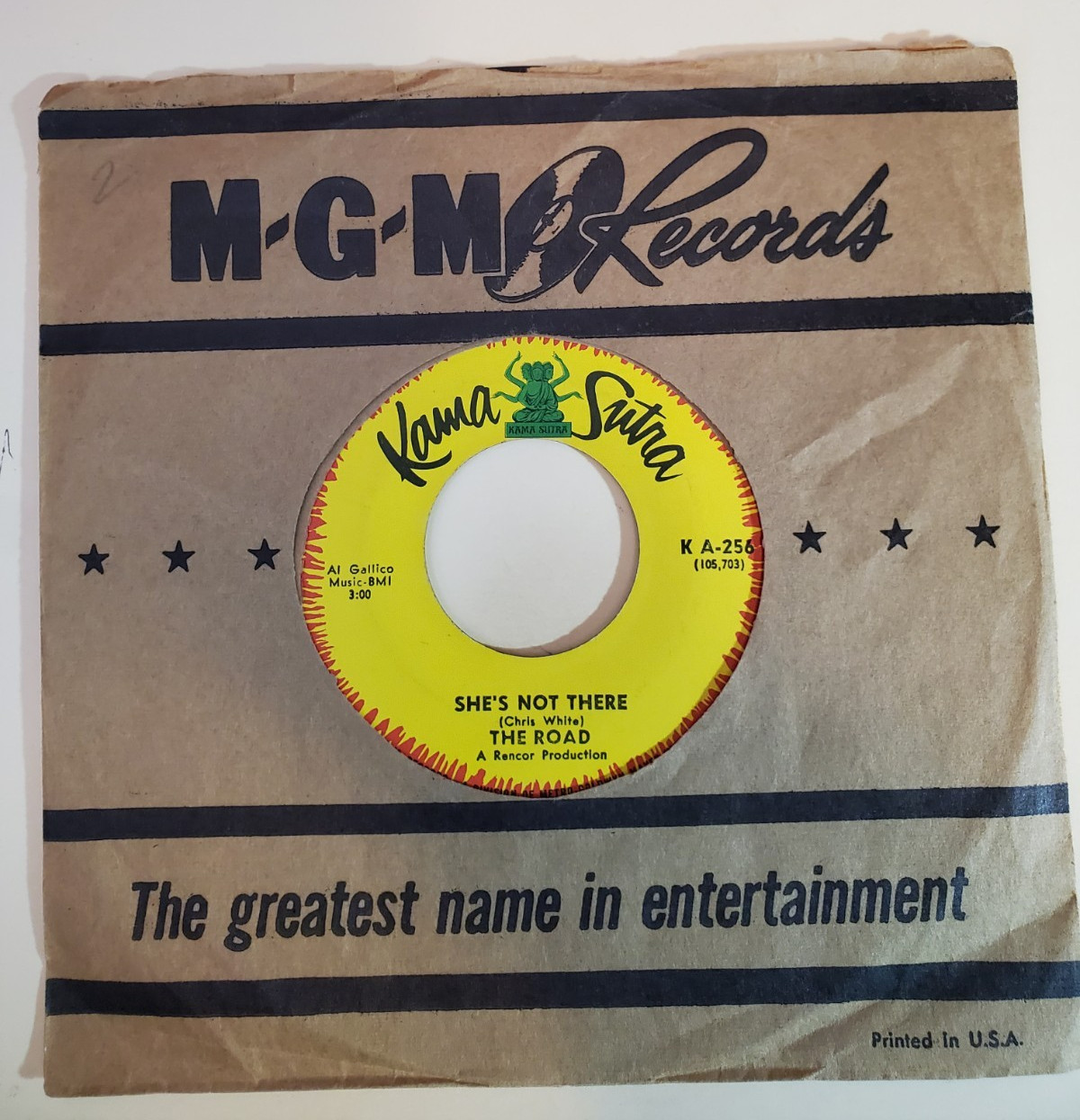 Road SHE’S NOT THERE / A BUMMER (GARAGE ROCK 45) #256 PLAYS VG++ NO NOISE!