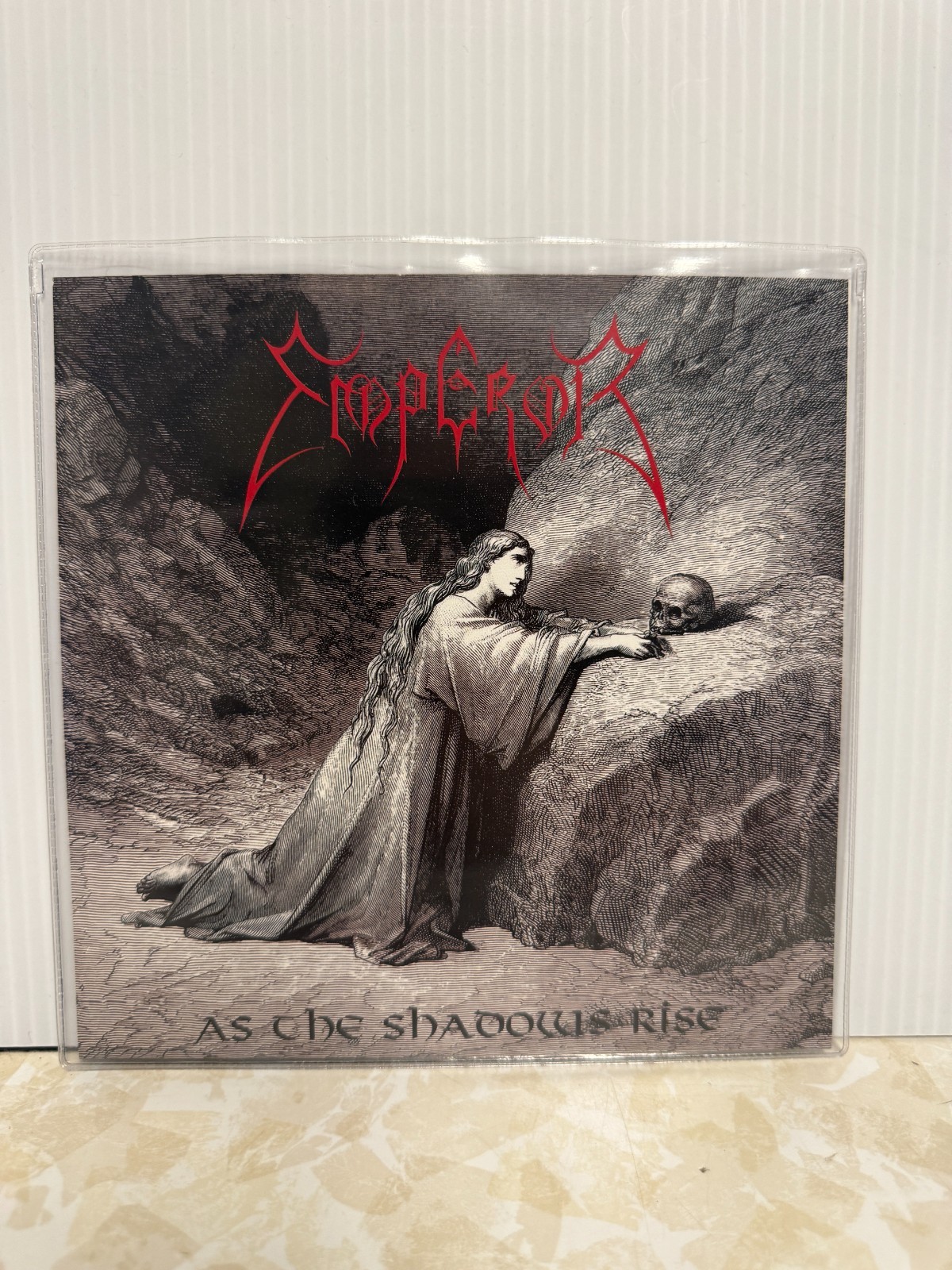Emperor As The Shadows Rise 7″ Reissue Black Metal VG+/VG+