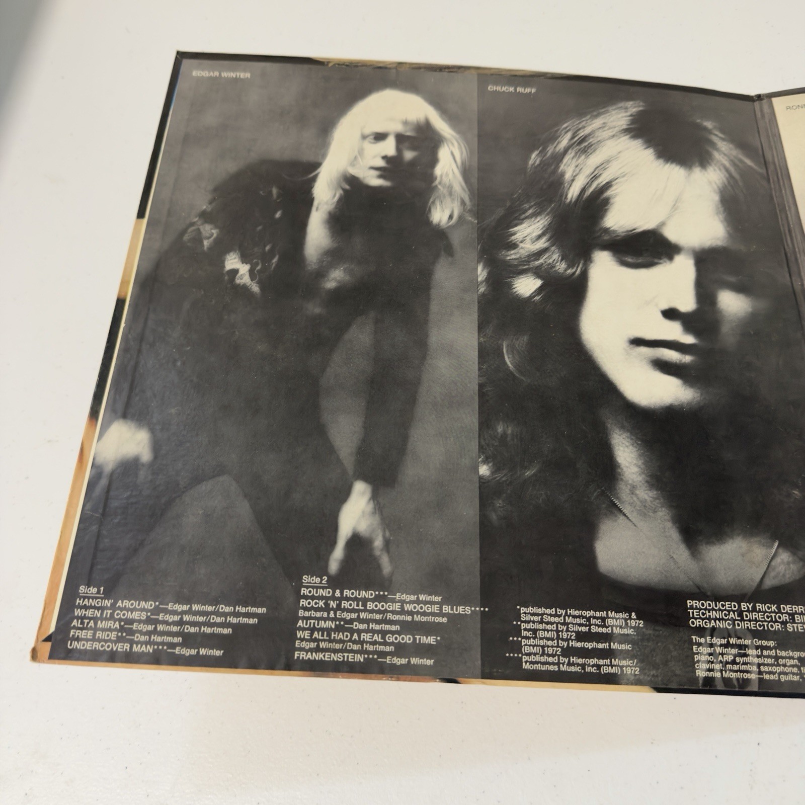 EDGAR WINTER GROUP THEY ONLY COME OUT AT NIGHT LP 1972 ORIGINAL GATEFOLD VG++