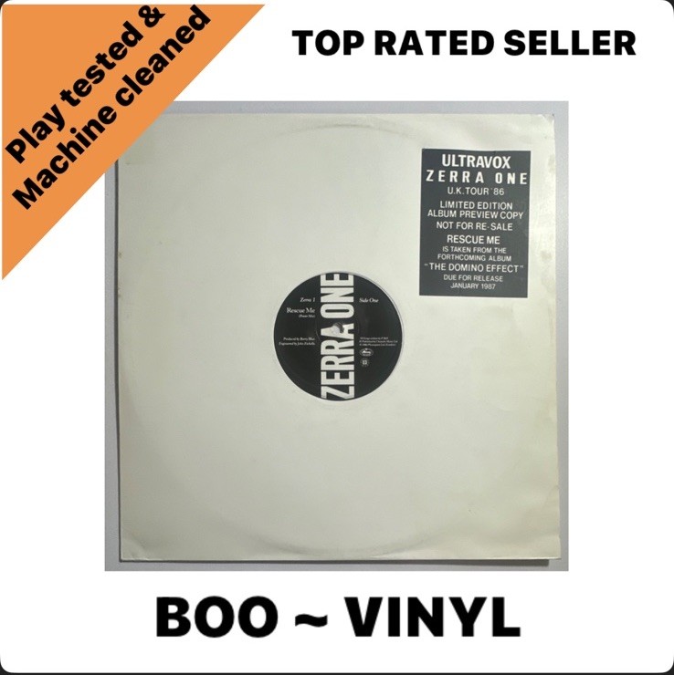 Zerra One ‎– Ultravox Zerra One U.K. Tour ‘86 Limited Edition Album 12″ Vinyl EX