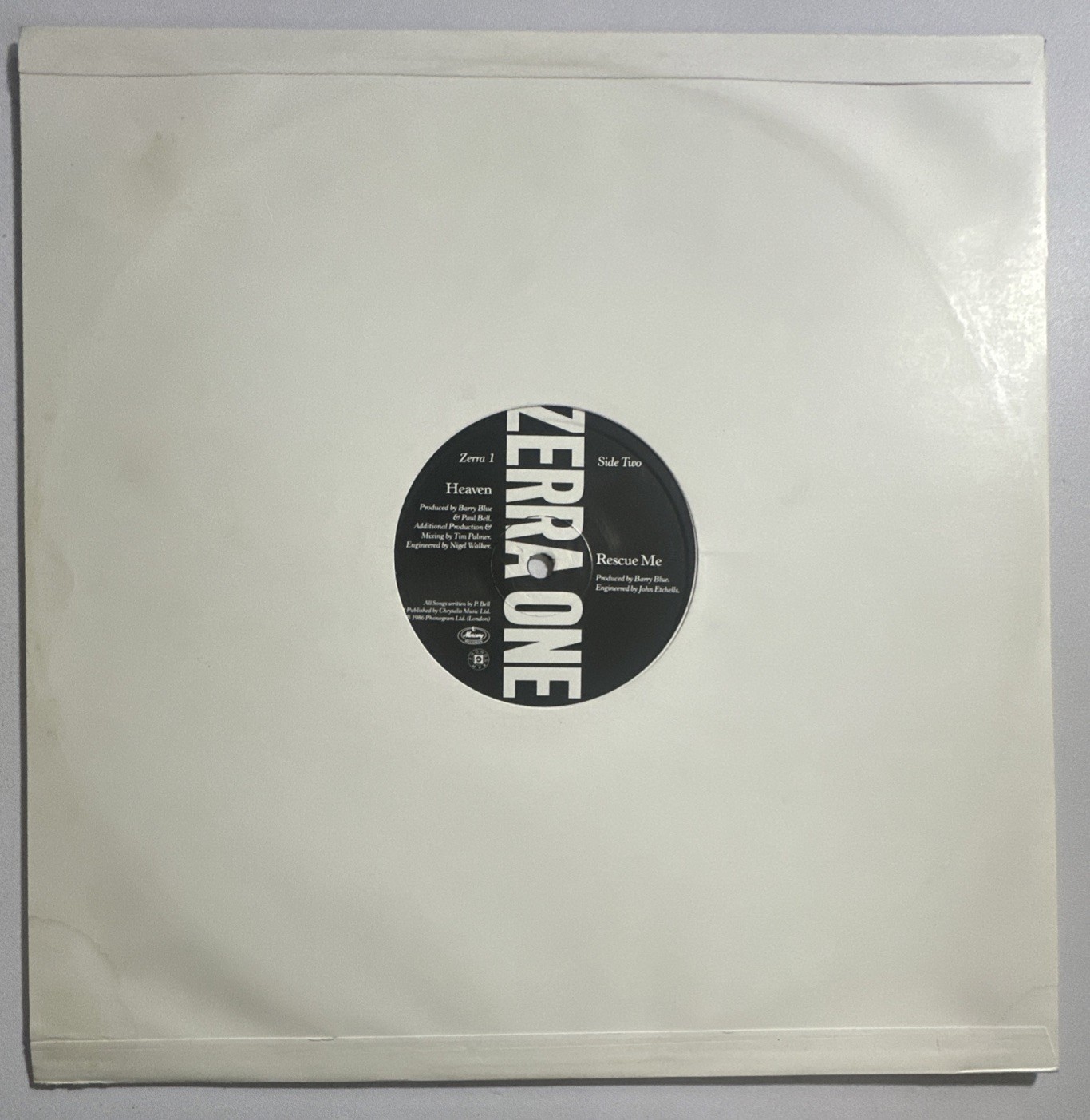 Zerra One ‎– Ultravox Zerra One U.K. Tour ‘86 Limited Edition Album 12″ Vinyl EX