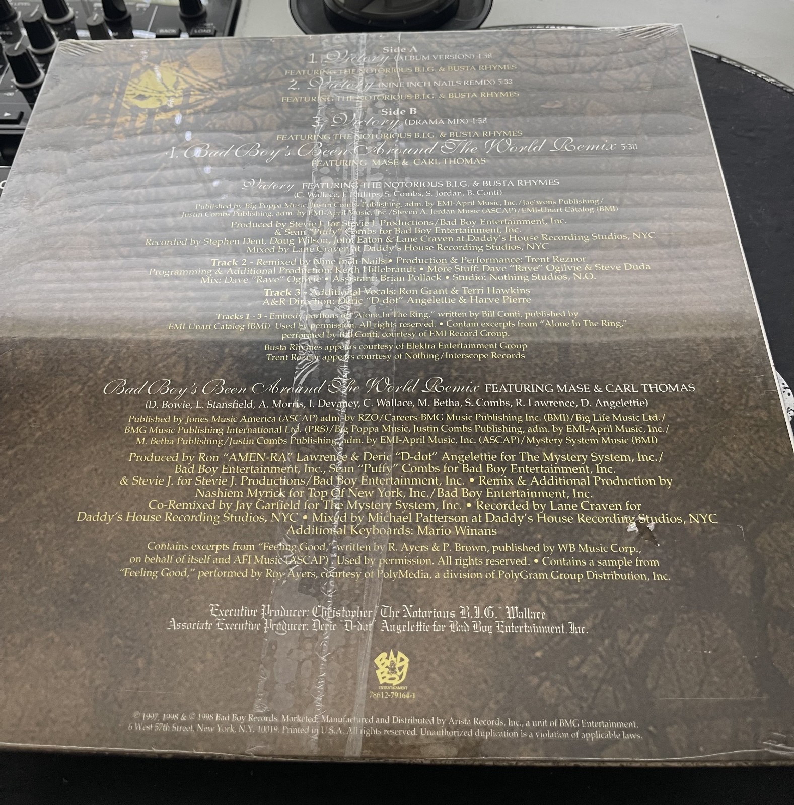 Notorious BIG & Busta Rhymes – Victory 1998 Press 12″ In Pic Cover VG+/VG+