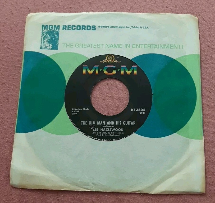 Lee Hazlewood 45 Suzi Jane Is Back In Town / The Old Man and His Guitar MGM ex