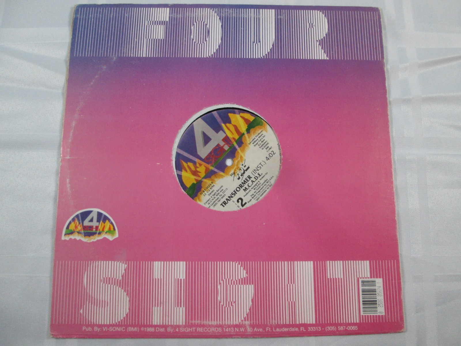 MC A.D.E. – Transformer 12″ Vinyl Record 1987 M.C.A.D.E. Electro, Miami Bass
