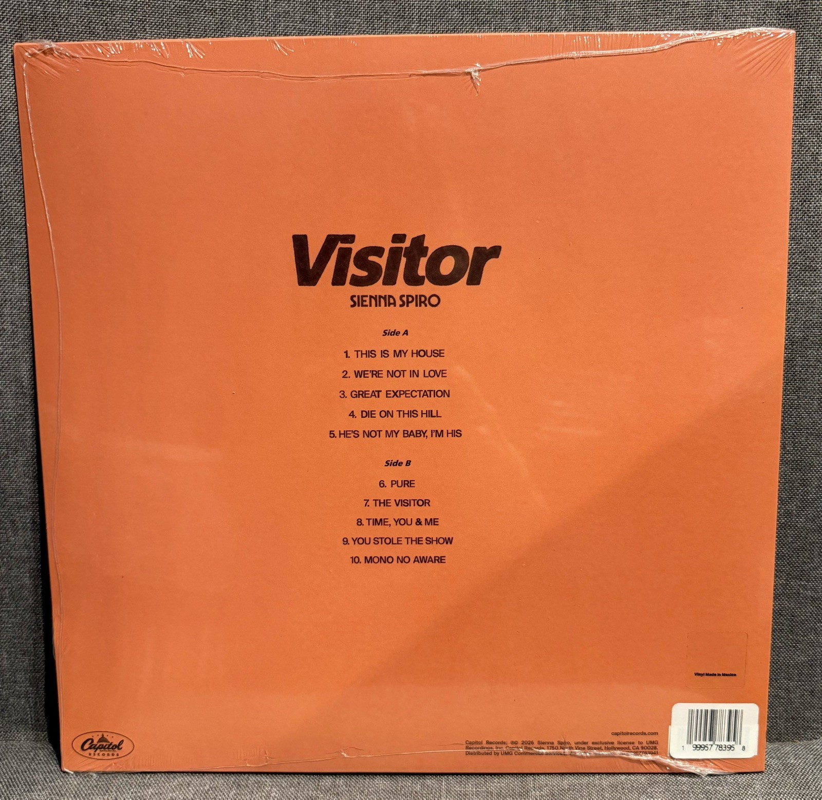 [SIGNED]✍️ Sienna Spiro 🧡 Visitor ALT COVER Orange Vinyl SOLD OUT!
