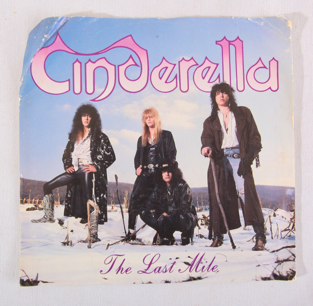 The Last Mile / Long Cold Winter by Cinderella, 7″ 45rpm w Picture Sleeve, 1988