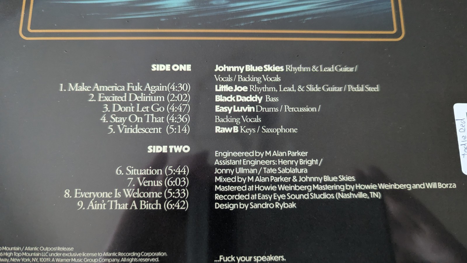 Johnny Blue Skies & the Dark Clouds – Mutiny After Midnight LP (Indie,Red Vinyl)