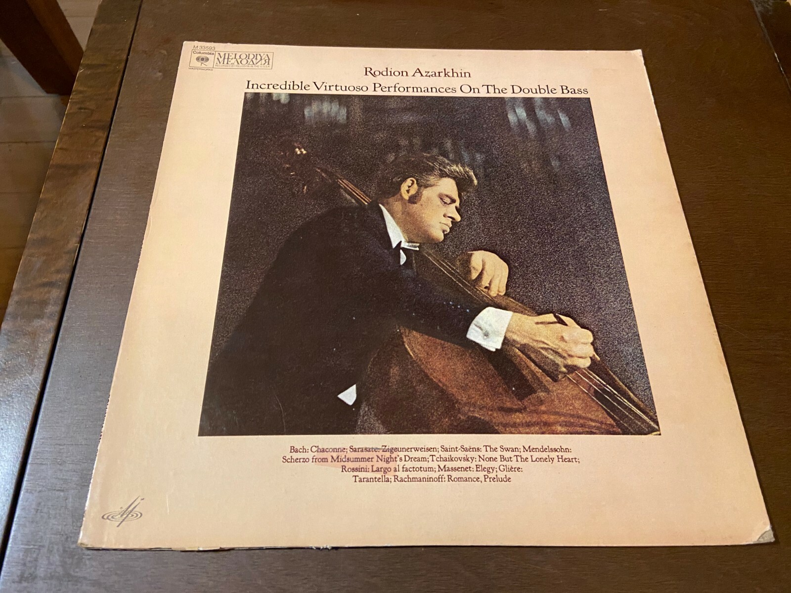 Rodion Azarkhin~Incredible Virtuoso on Double Bass~Classical LP~Bach, Saint Saen