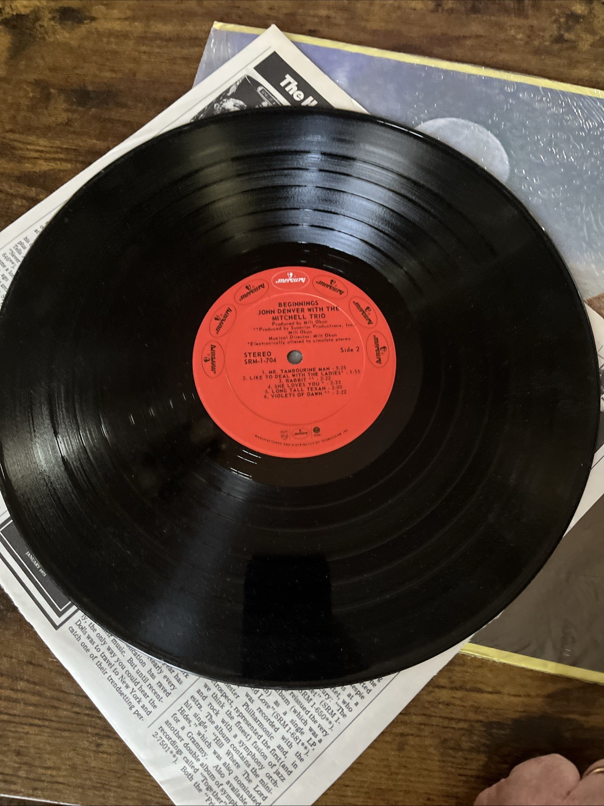 John Denver Beginnings with the Mitchell Trio 1974 Mercury SRM 1-704 EX. Cond!