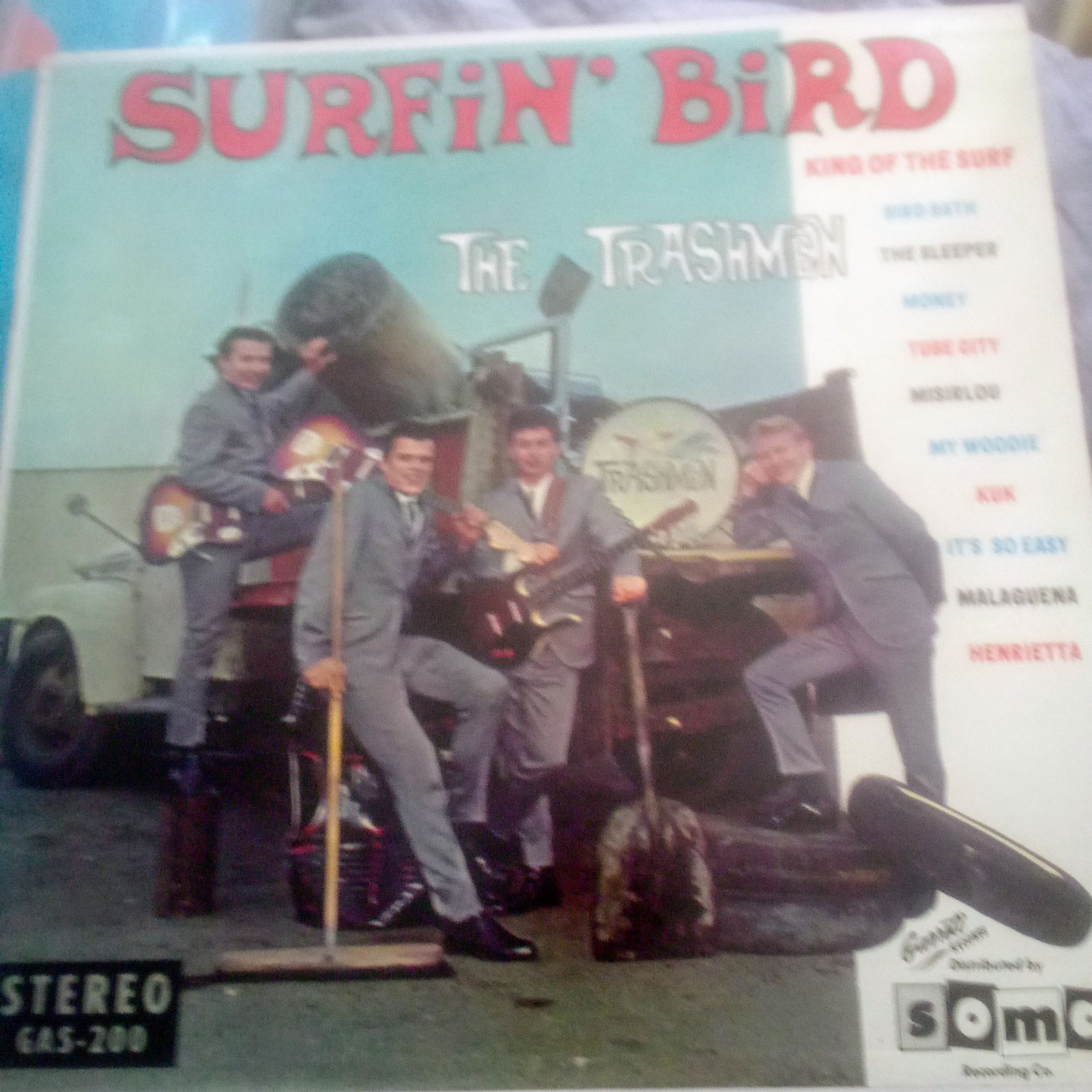 RARE!! STEREO COPY OF GREATEST SURF GARAGE HOT ROD LP THE TRASHMEN ORG STEREO LP