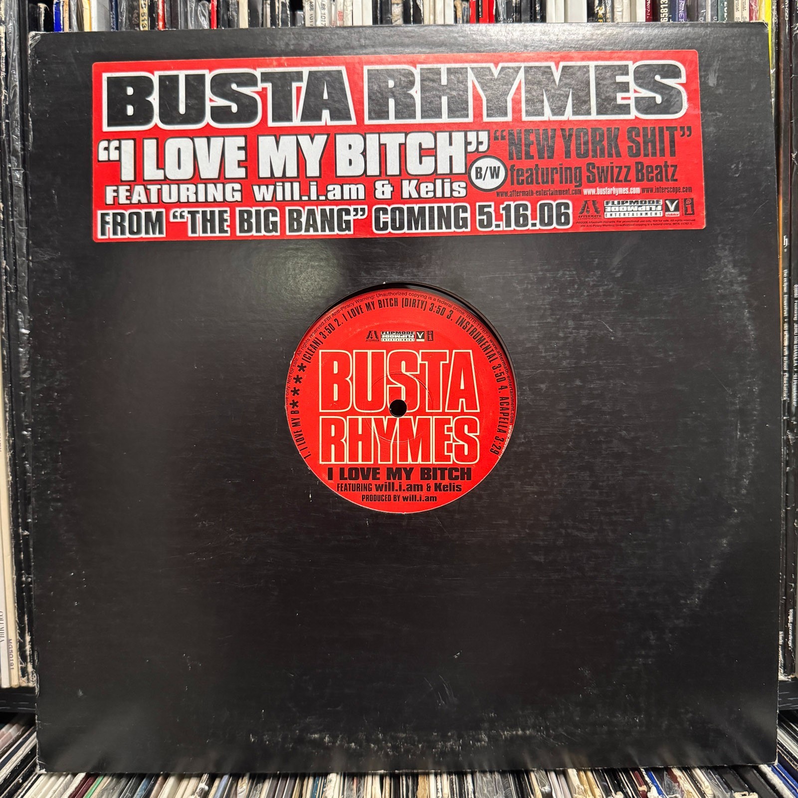 BUSTA RHYMES – I LOVE MY BITCH / NEW YORK SHIT (12″) 2006!! RARE!! SWIZZ BEATZ