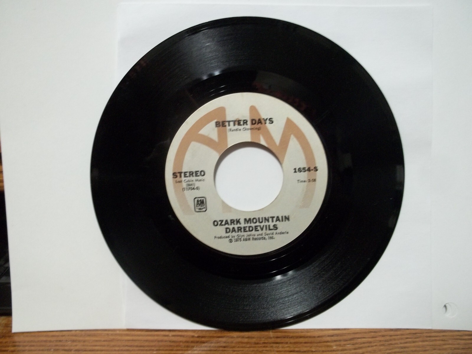 1975 Ozark Mountain Daredevils – Jackie Blue – Better Days 45 A&M record
