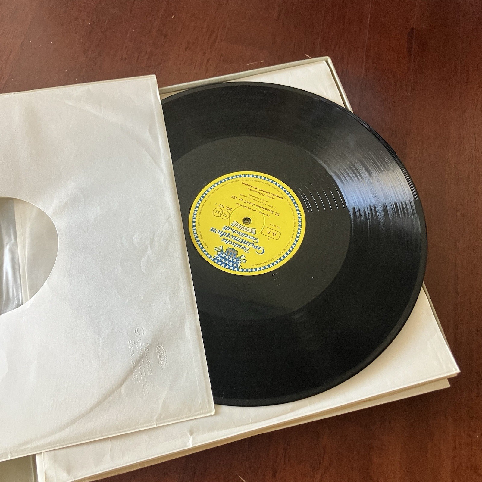 Beethoven Ninth Symphony Box Set Deutsche Grammophon Karajan Big Tulips EX