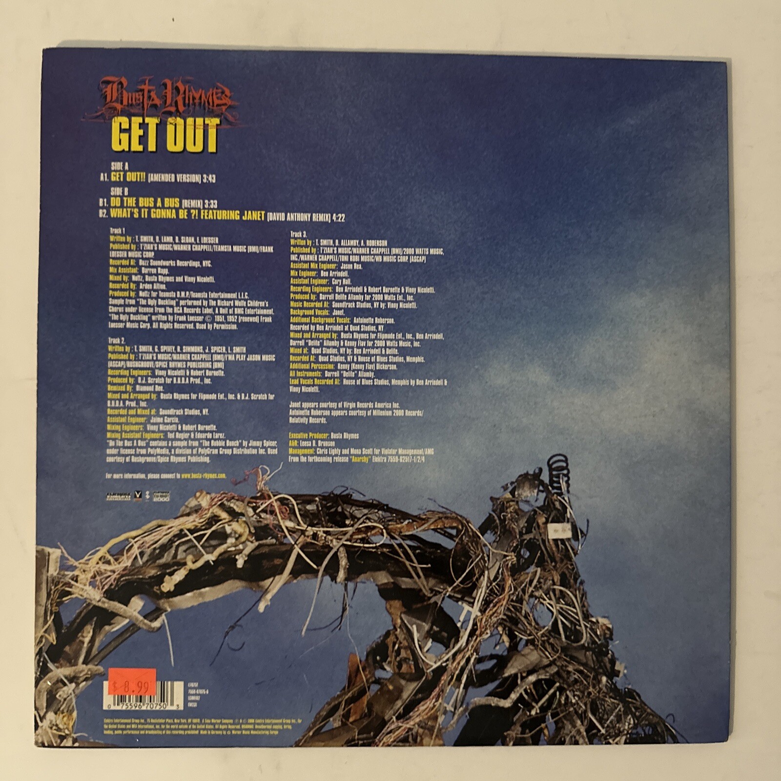 Busta Rhymes – Get Out!! | Vinyl | 2000 | 7559-67086-0 | VG+/VG+