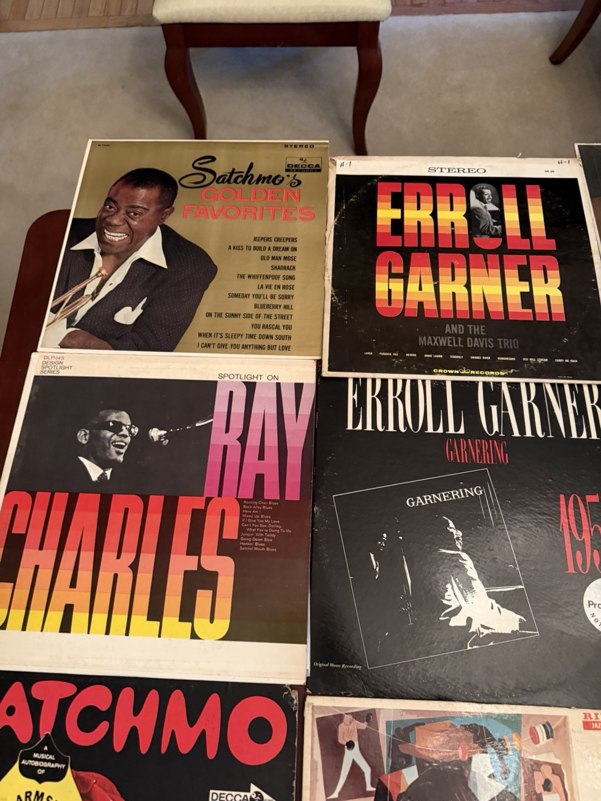 24 Vintage Jazz LP Record Lot Ellington Armstrong Nat King Cole Ramsey Lewis
