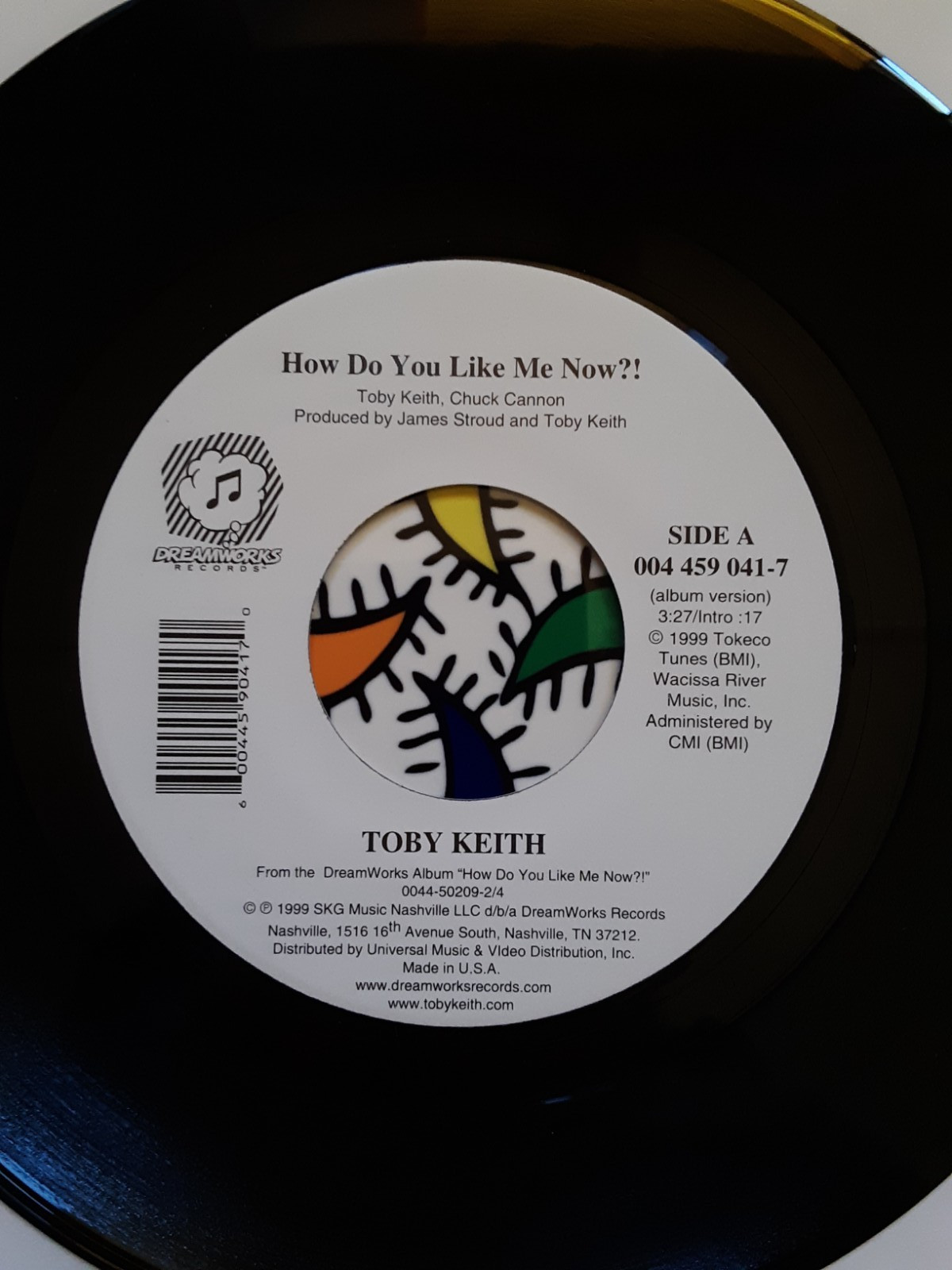 TOBY KEITH-How Do You Like Me Now?! 7″ 45 (MINT-) 1999 DreamWorks Country #1 RIP