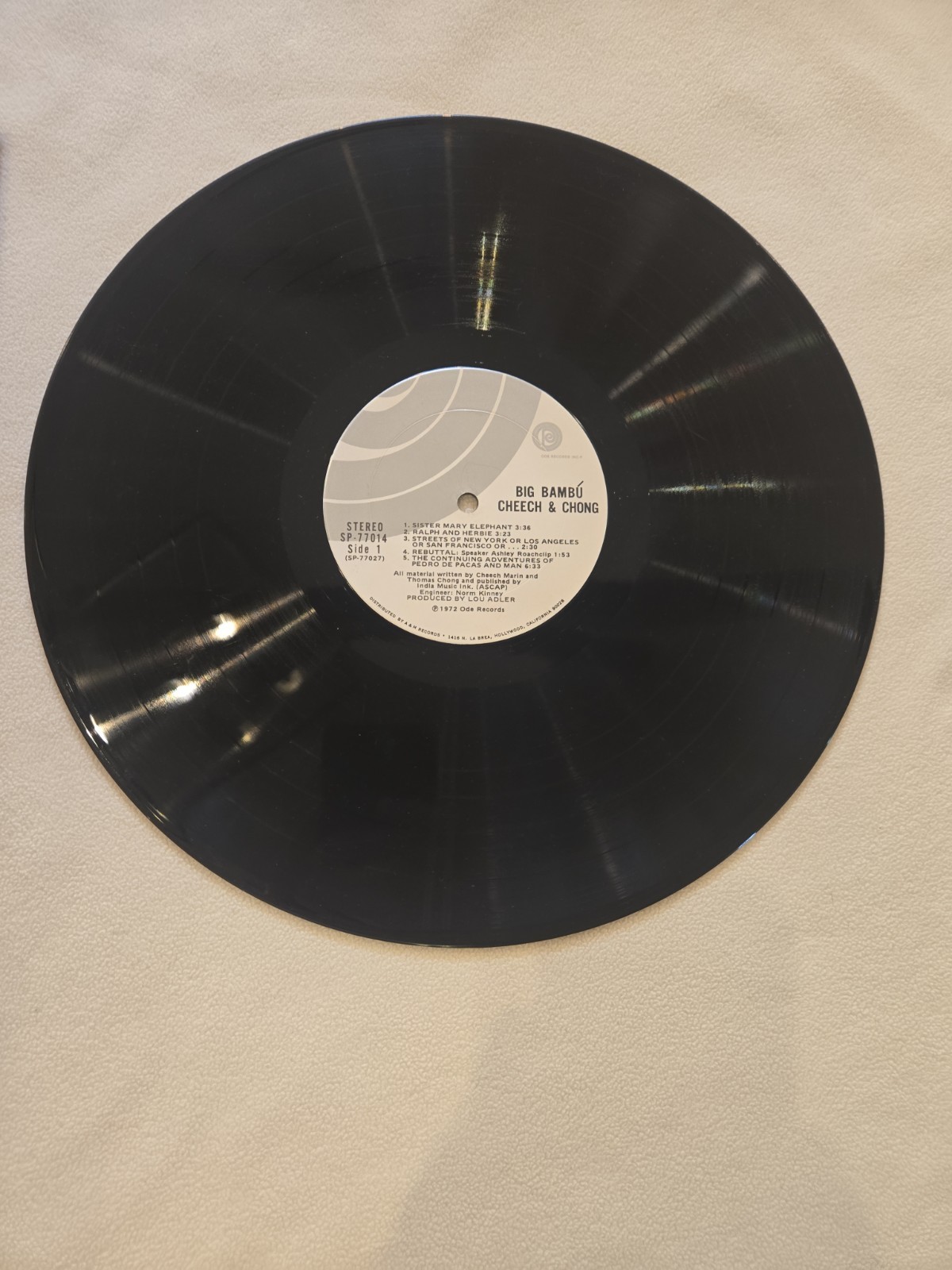 Cheech and Chong Big Bambu Vinyl LP Gatefold 1972 Ode Records SP 77014 VG+