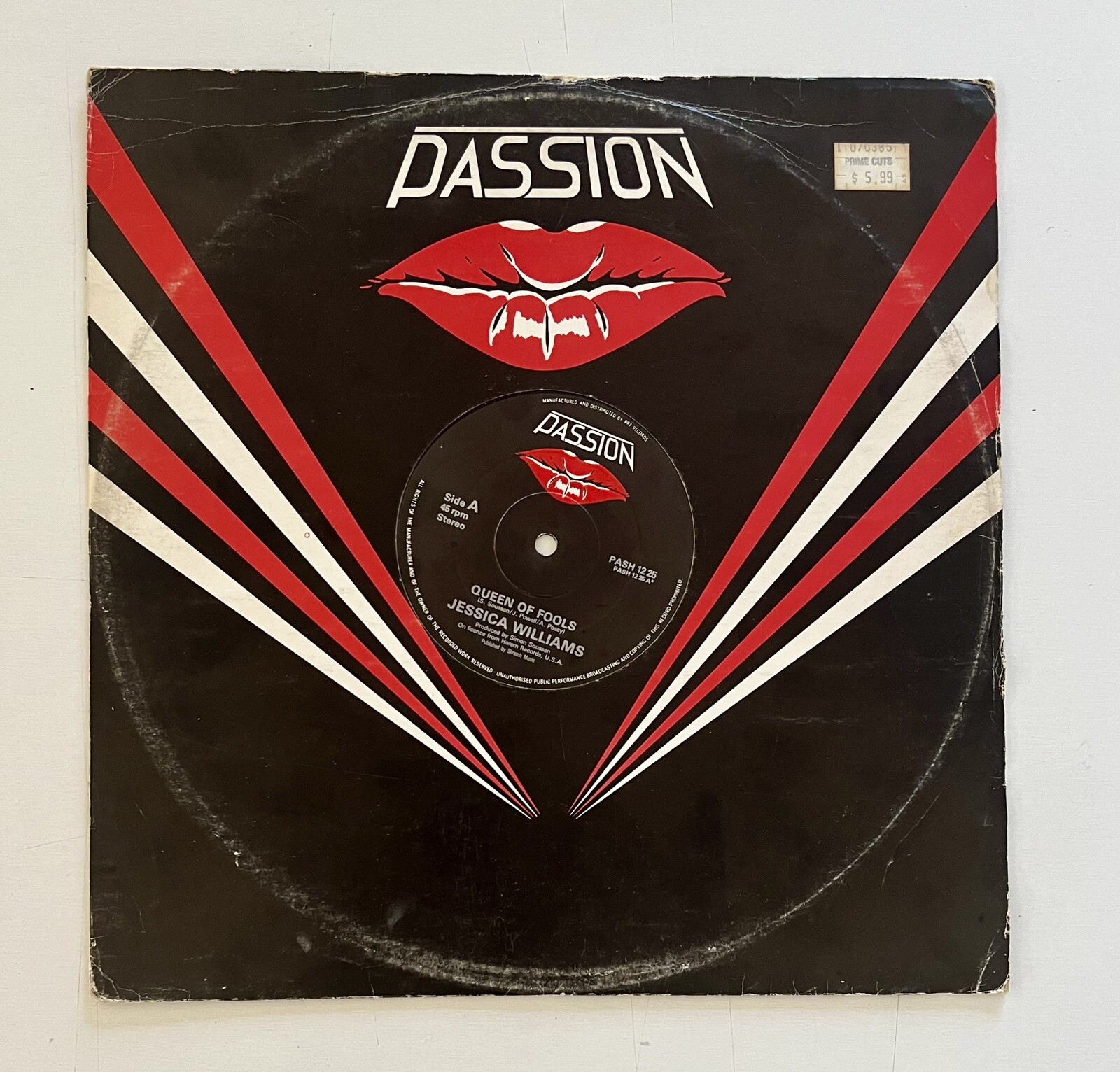 JESSICA WILLIAMS/SIMON ORCHESTRA Queen of Fools ’84 UK 12″ DISCO HI-NRG VINYL EX