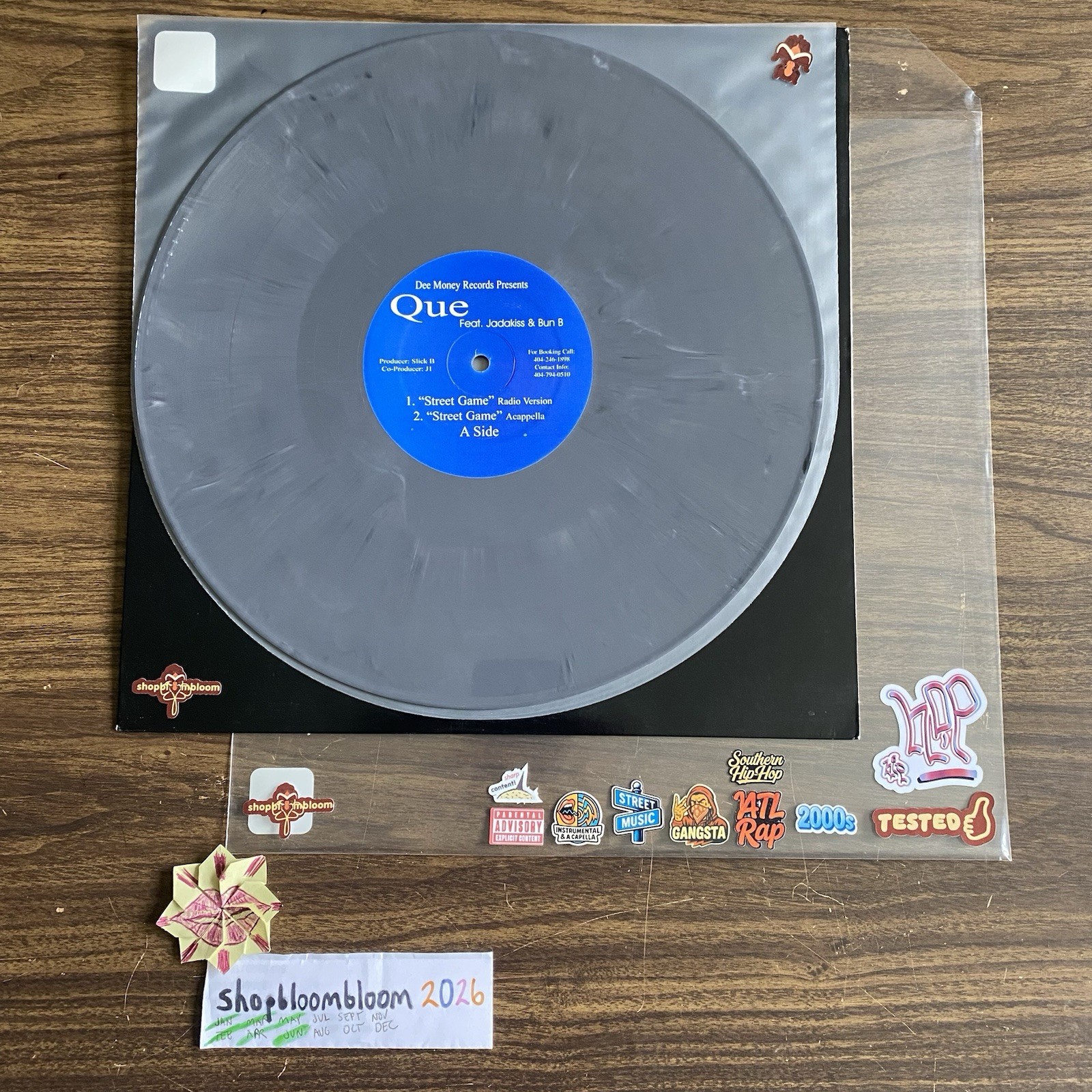 QUE Street Game/Dope Game 12″ Grey Marble 2000s Atlanta Gangsta Hip-Hop EX