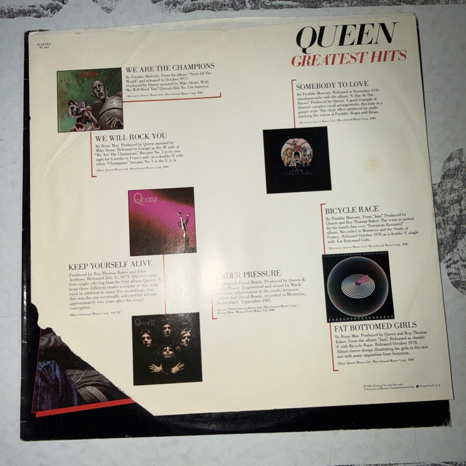 QUEEN – Greatest Hits LP