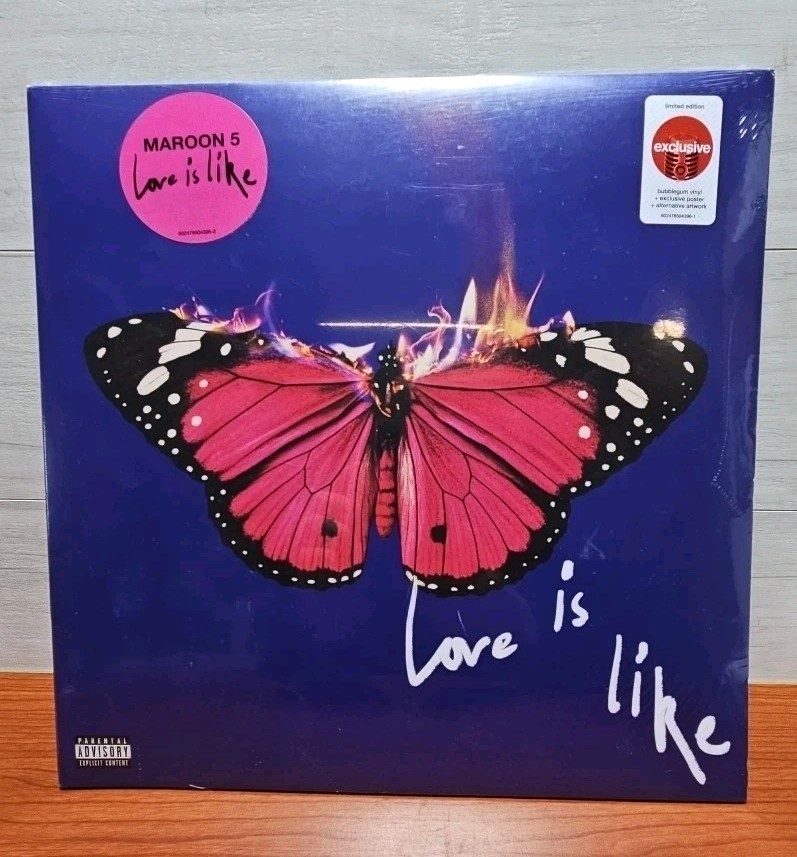 Maroon 5 – LOVE IS LIKE Limited Bubblegum Pink Colored Vinyl LP + Poster SEALED