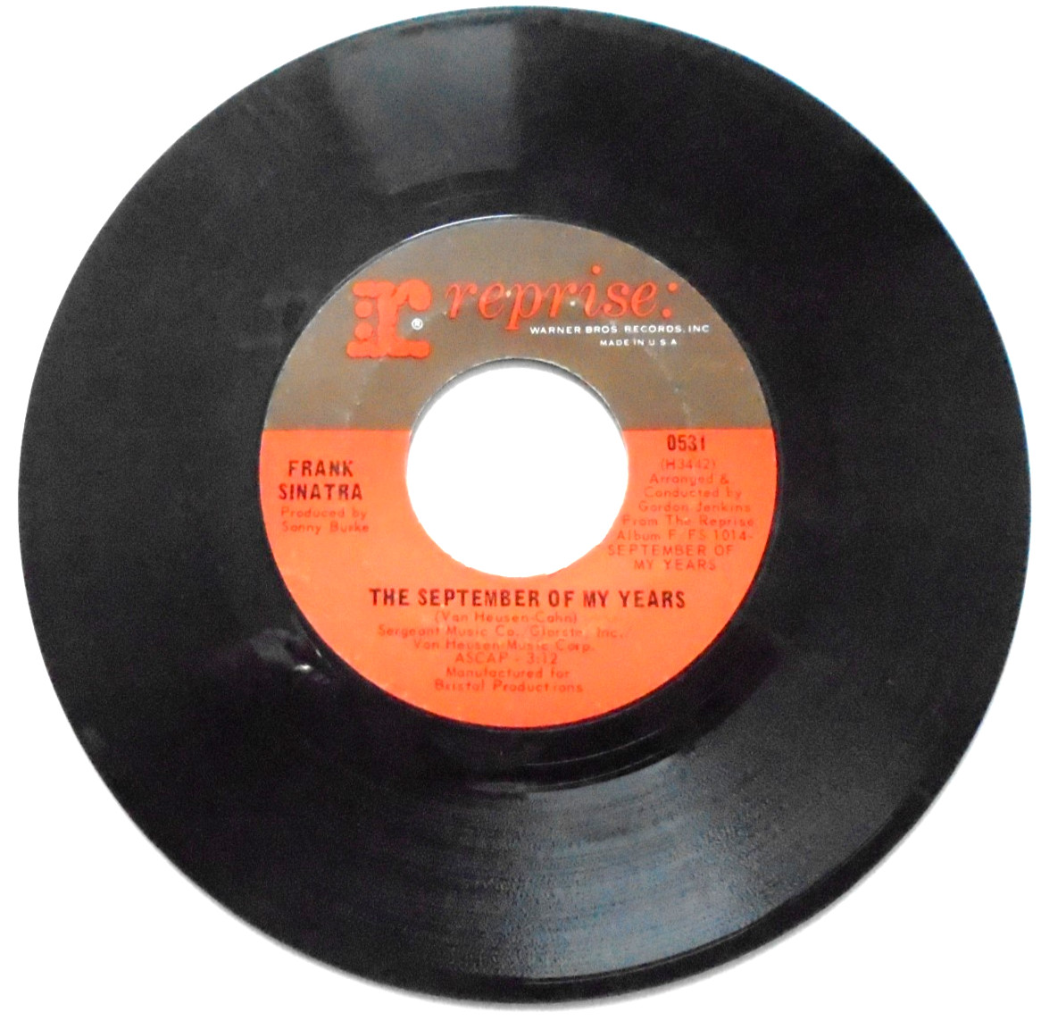 1966 Frank Sinatra That’s Life The September of My Years 45 EX/VG+ Santa Maria
