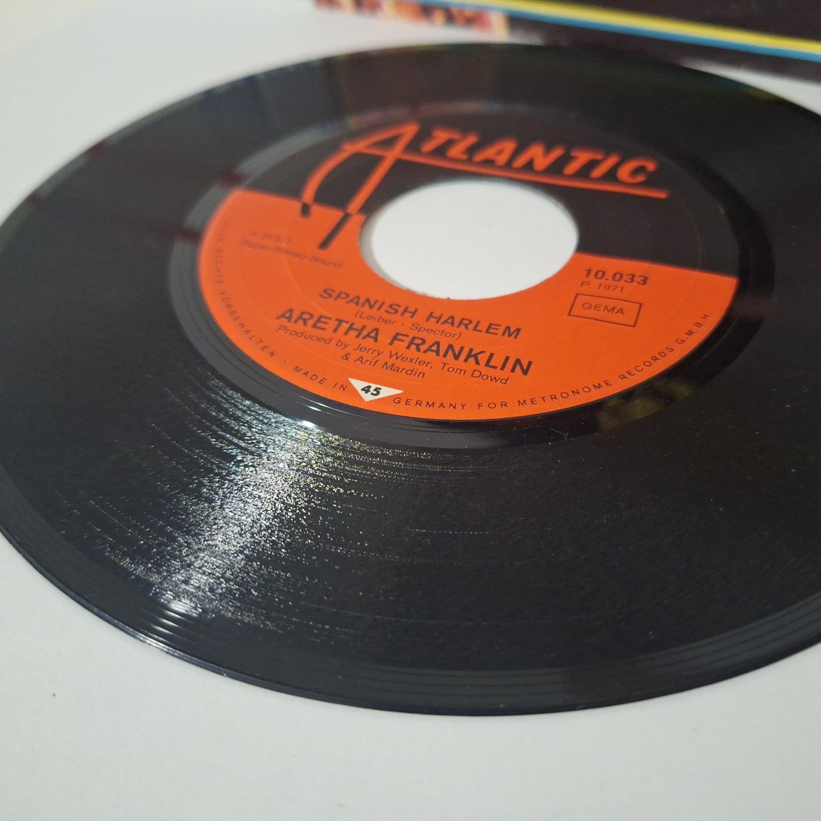 Aretha Franklin Spanish Harlem Lean On Me Vinyl 70s Soul Atlantic ATL 10 033 Sle
