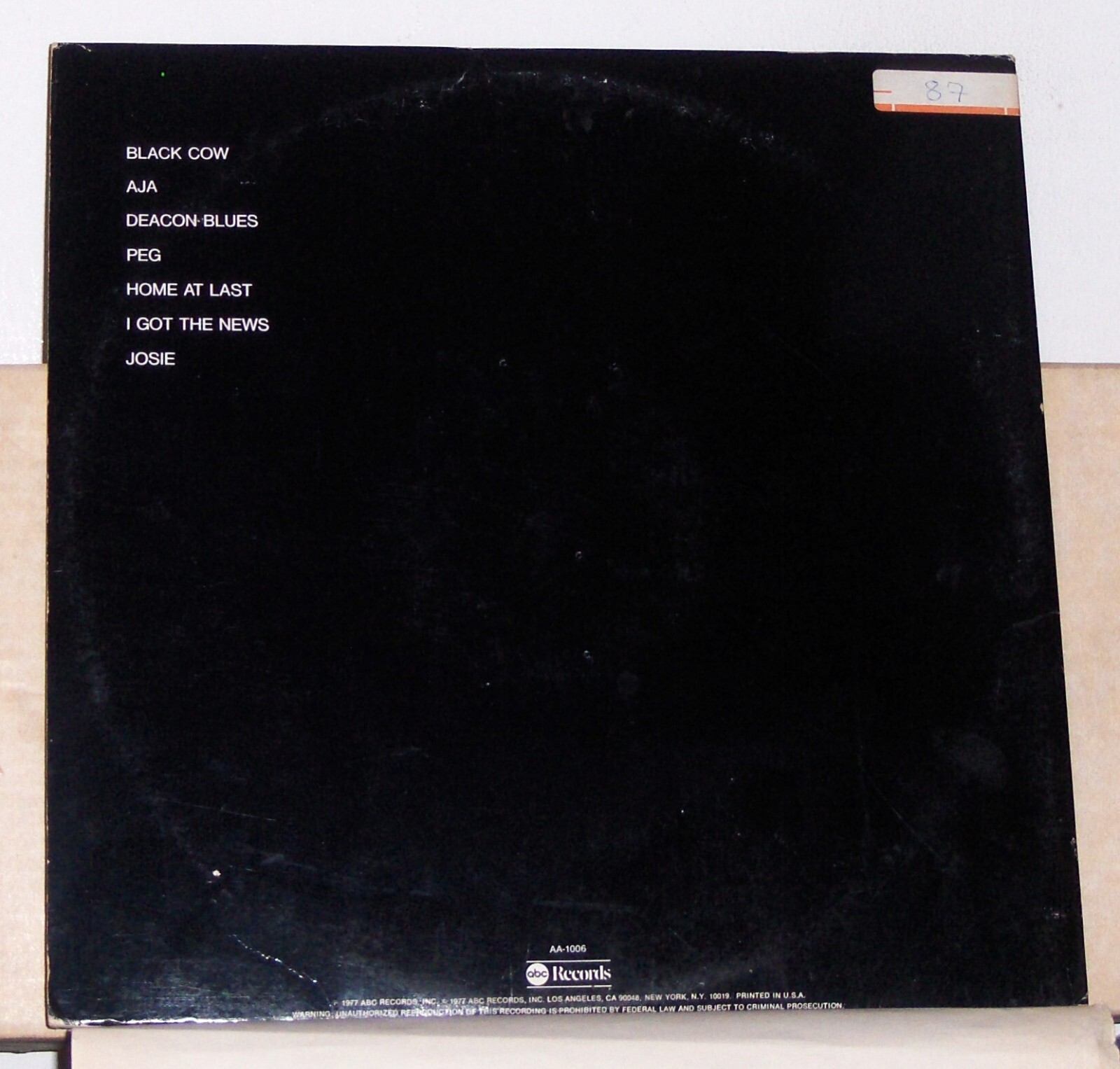Steely Dan – Aja – 1977 Vinyl LP Record Album AA 1006