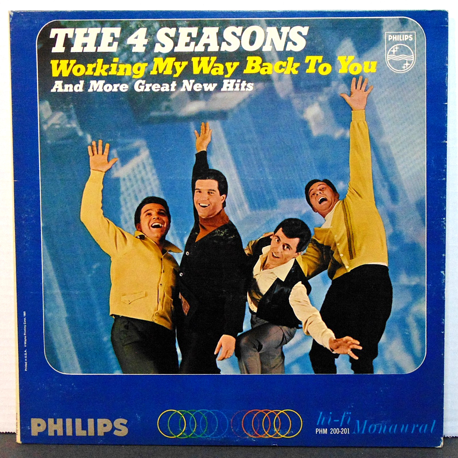 The 4 Seasons – Working My Way Back To You – 1966 Philips Vinyl LP Record MONO