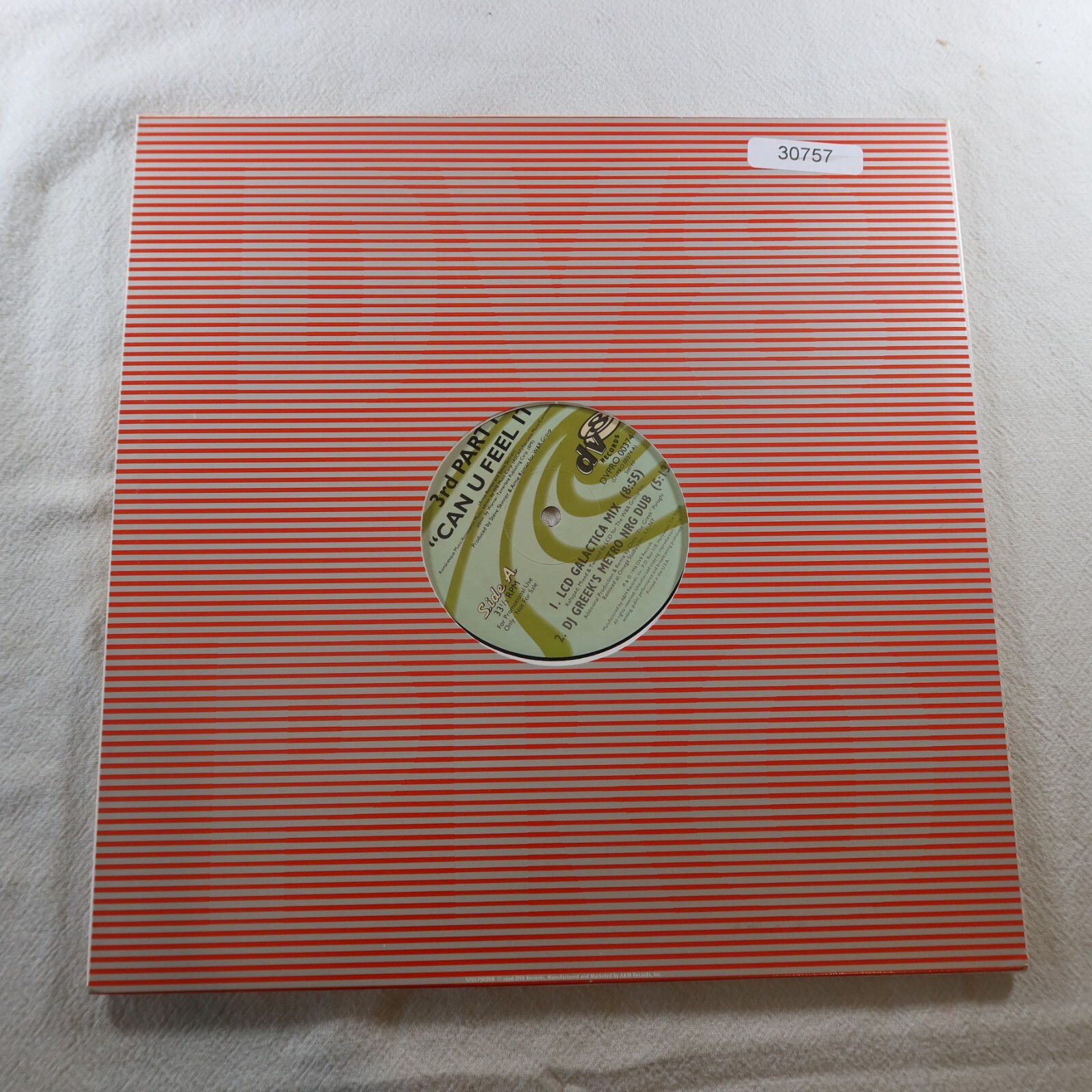 3Rd Party Can You Feel It PROMO SINGLE Vinyl Record Album