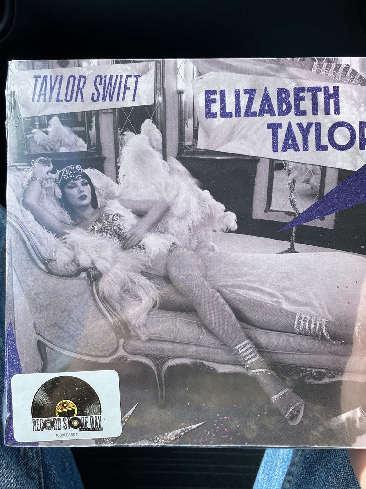 Taylor Swift Elizabeth Taylor 7” Purple Glitter Vinyl RSD 2026 Single .