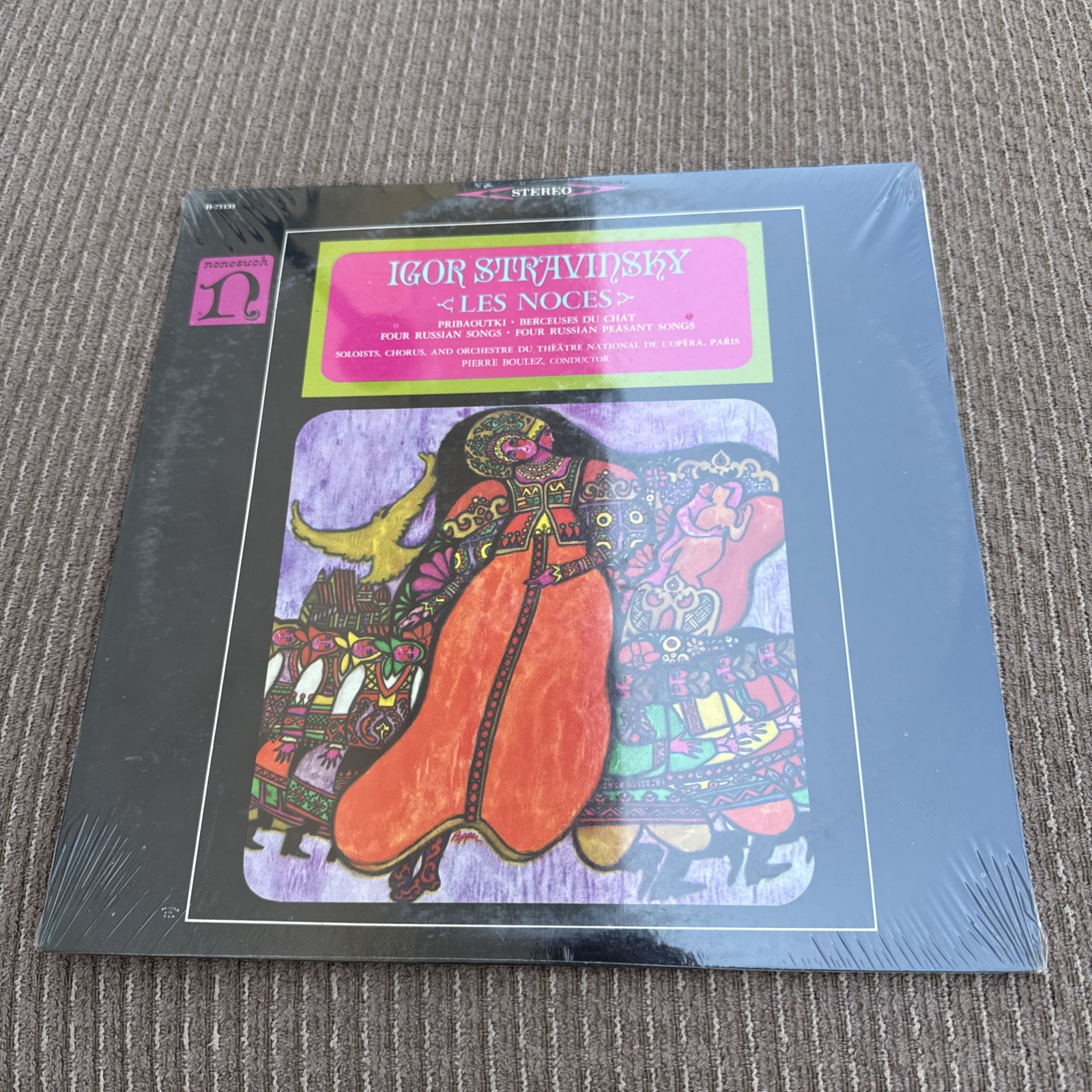 Nonesuch Igor Stravinsky Les noces H-71133 LP classical pierre boulez