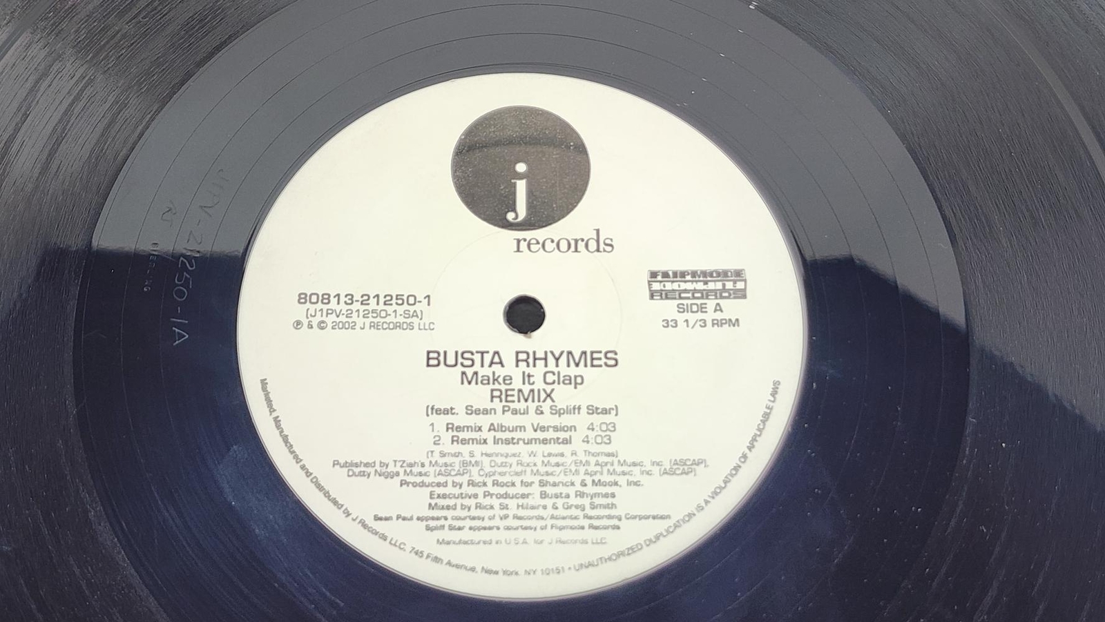 Busta Rhymes Make It Clap Vinyl Record – J Records