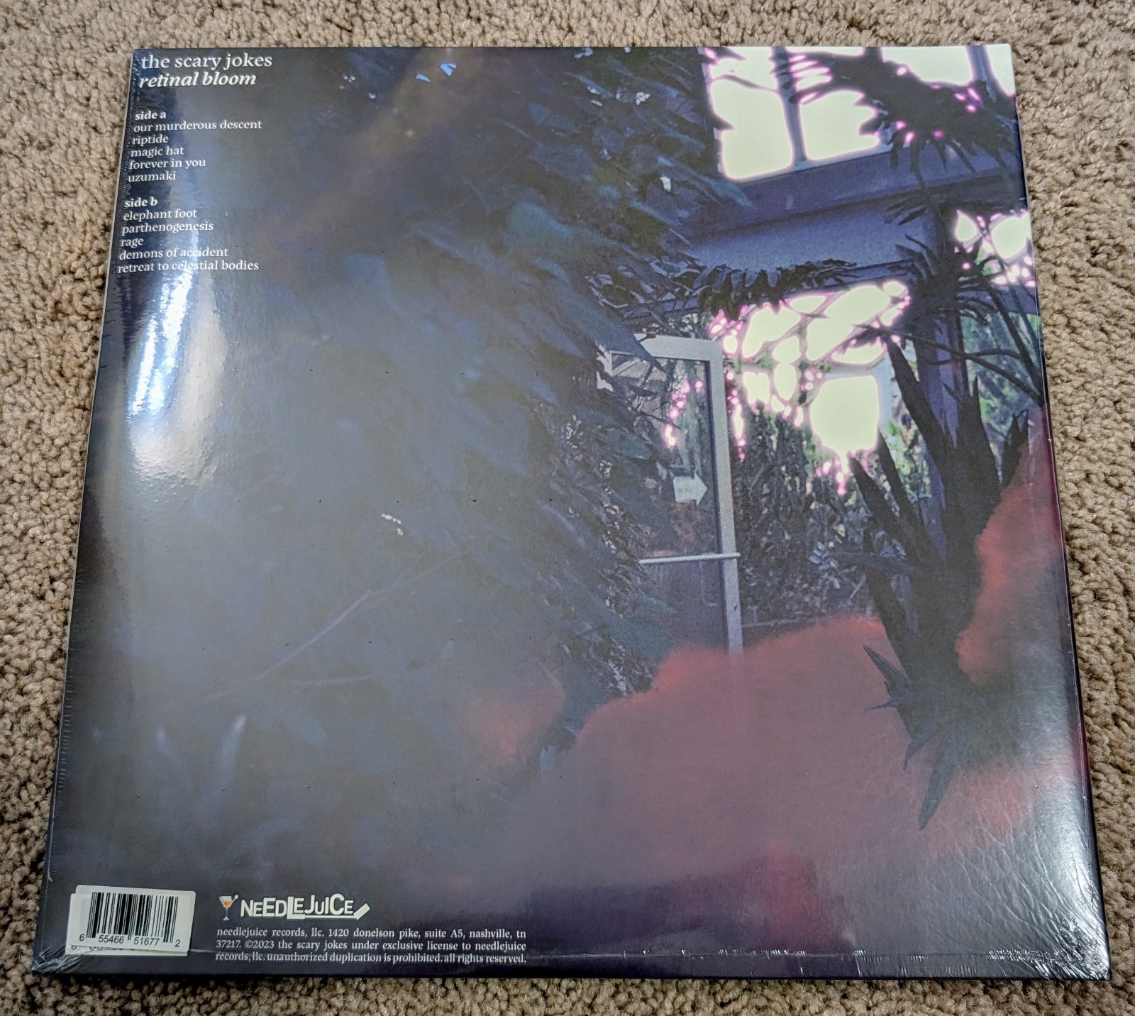 SCARY JOKES: Retinal Bloom – LTD.ED. COLORED VINYL LP w/SIGNED POSTCARD!