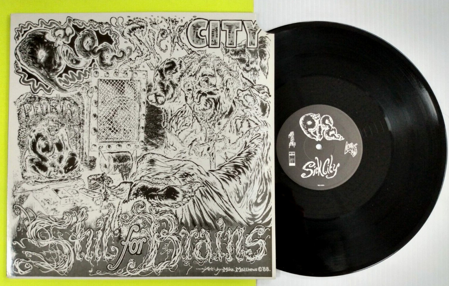 PIG Sick City/Sh#t For Brains 1989 12″ Single Wax Trax! NEVER PLAYED MINT ML 664