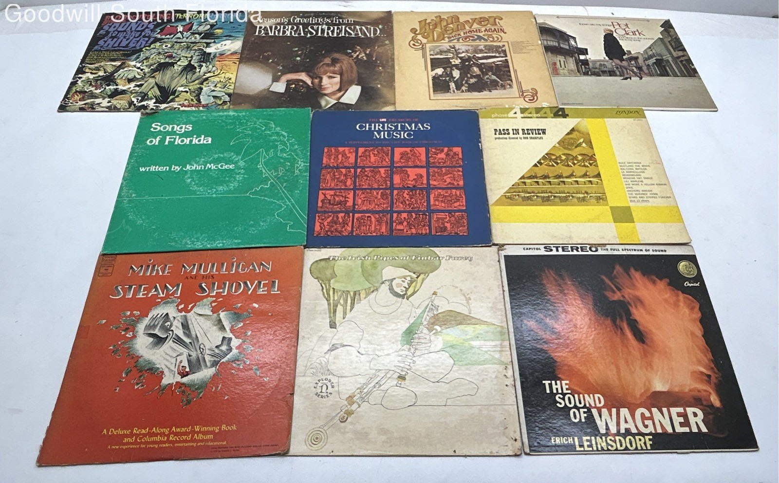 Lot Of 10 Pcs Assorted Music Albums Multiple Genre Mixed Vinyl Records w/ Cover