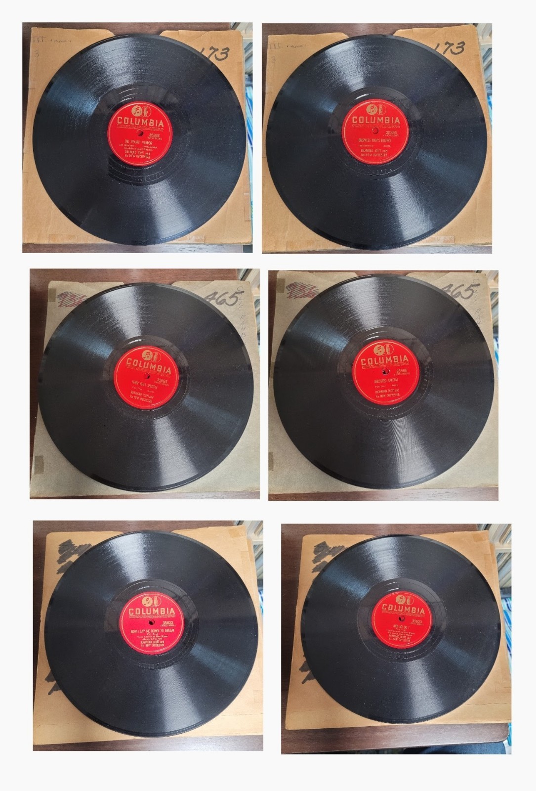 RAYMOND SCOTT 9 x 78 RPM LOT – 1940- 1941 Columbia Novelty Jazz Swing Fox Trot