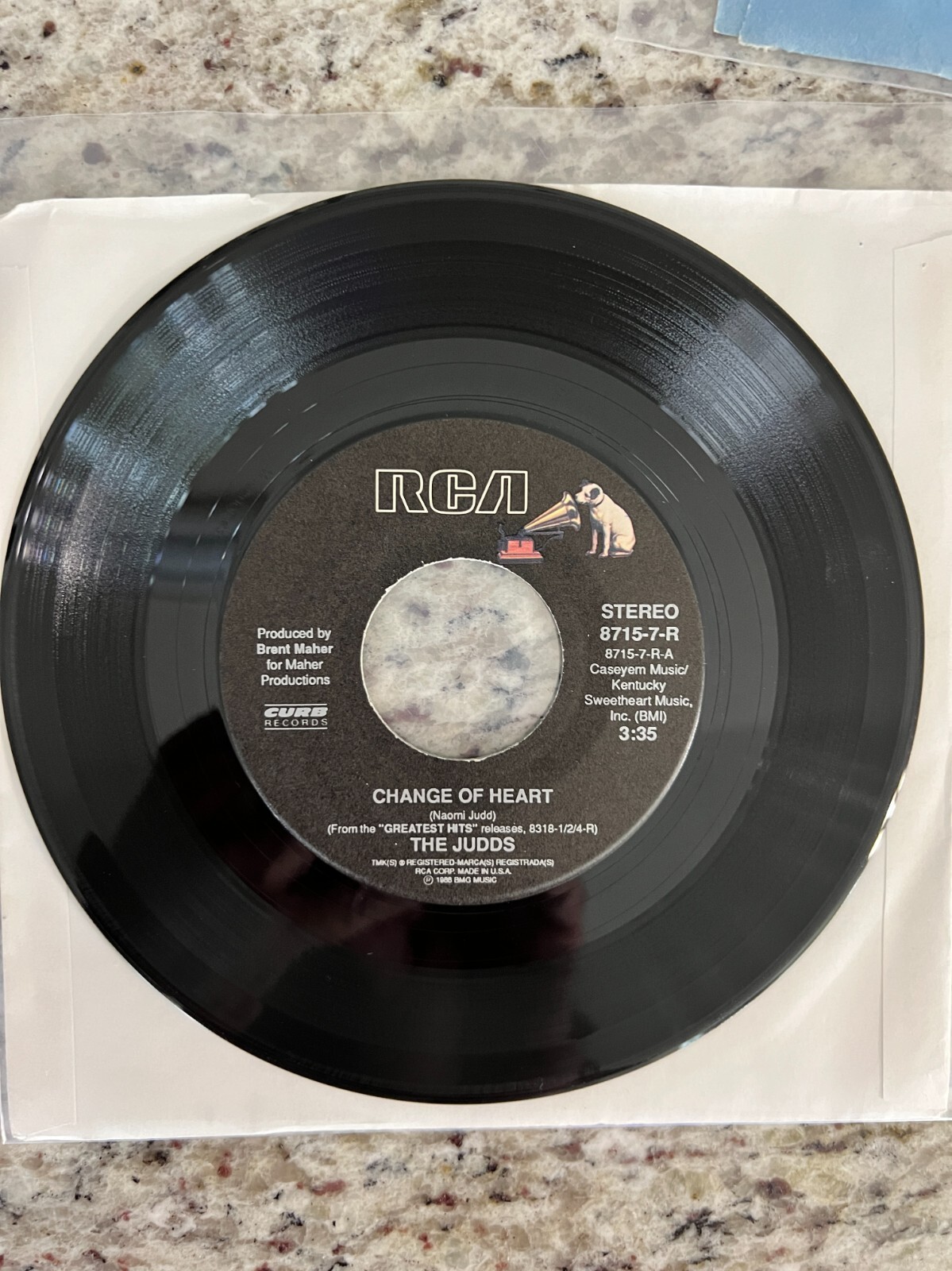 The Judds – Change Of Heart/I Wish She Wouldn’t… 45 RPM, RCA Records,1985, UC