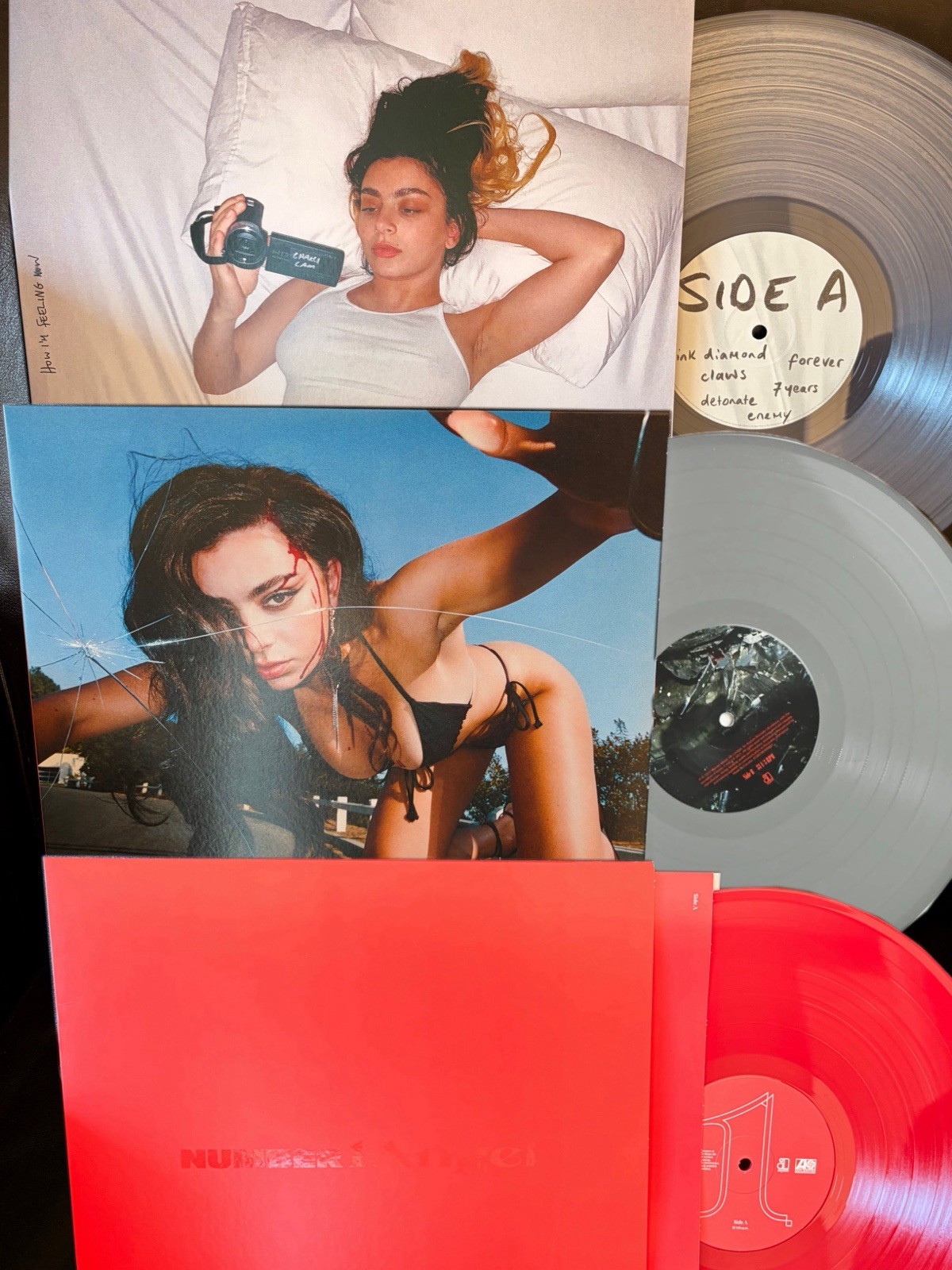 Charli xcx BUNDLE – Number 1 Angel, how I’m feeling now, Crash vinyls