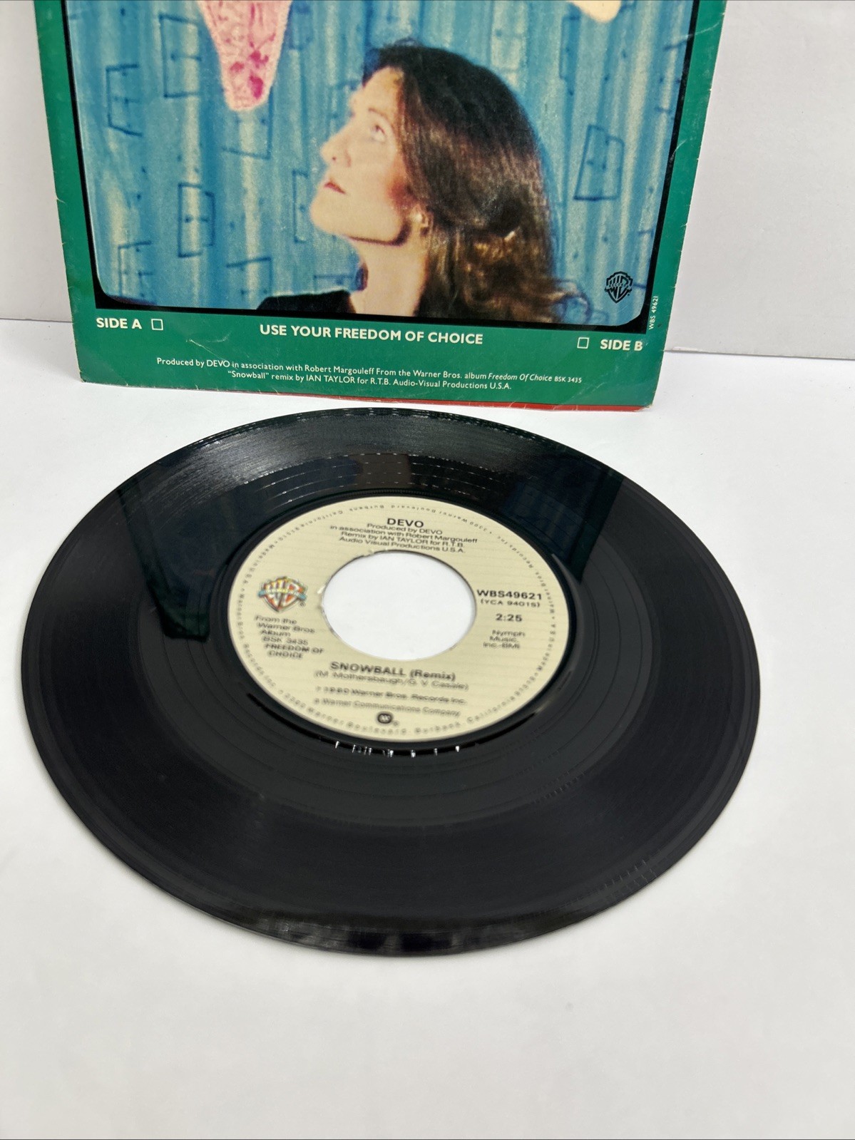 DEVO Snowball / Freedom Of Choice – 1980 WARNER BROS. 7” 45 NEW WAVE SYNTH POP