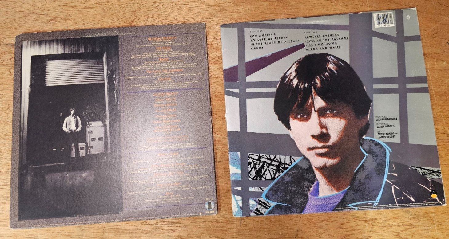 2x JACKSON BROWNE–Running On Empty & Lives in the Balance