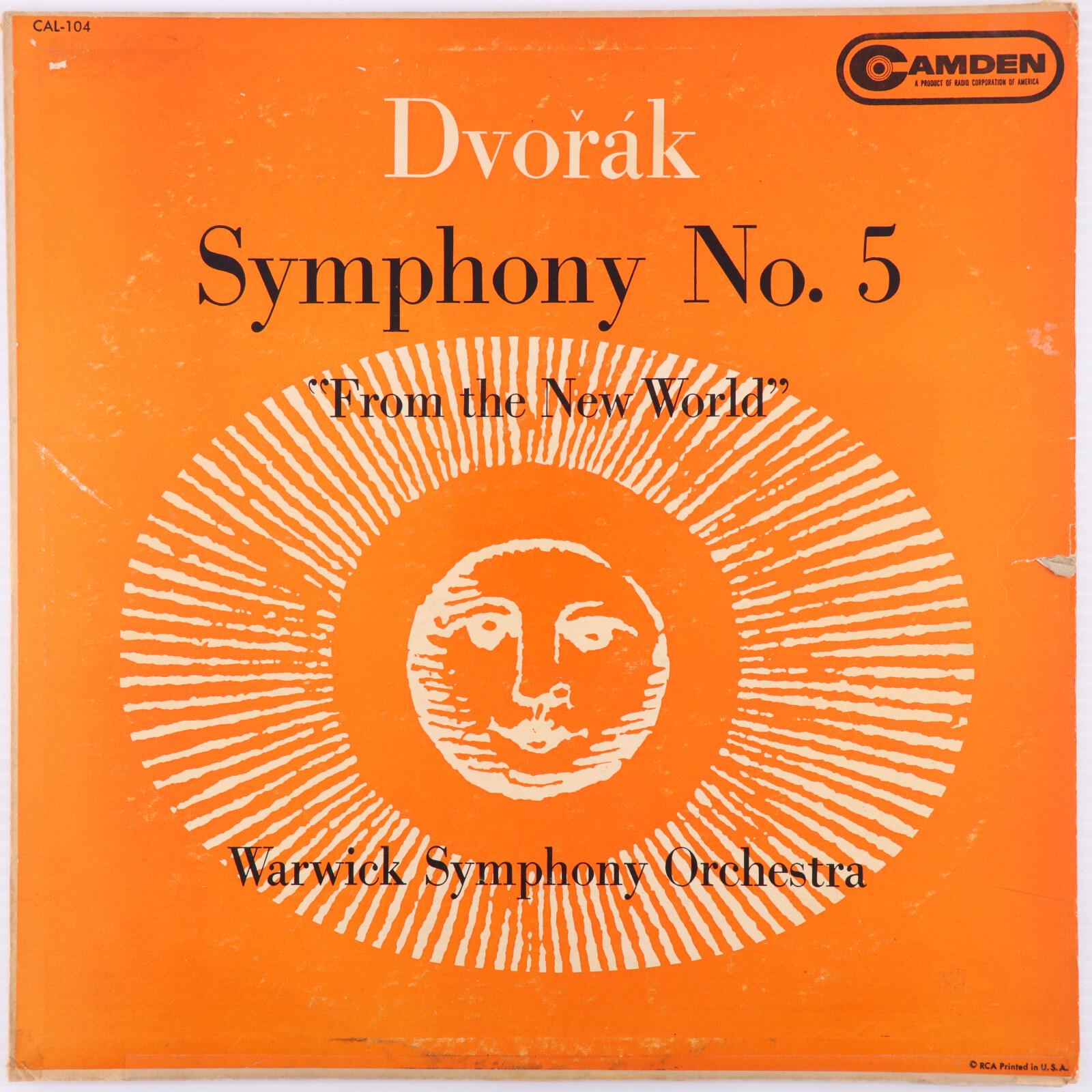 Dvorak Symphony No. 5, In E Minor, Op. 95 – Warwick Symphony – Vinyl LP CAL-104