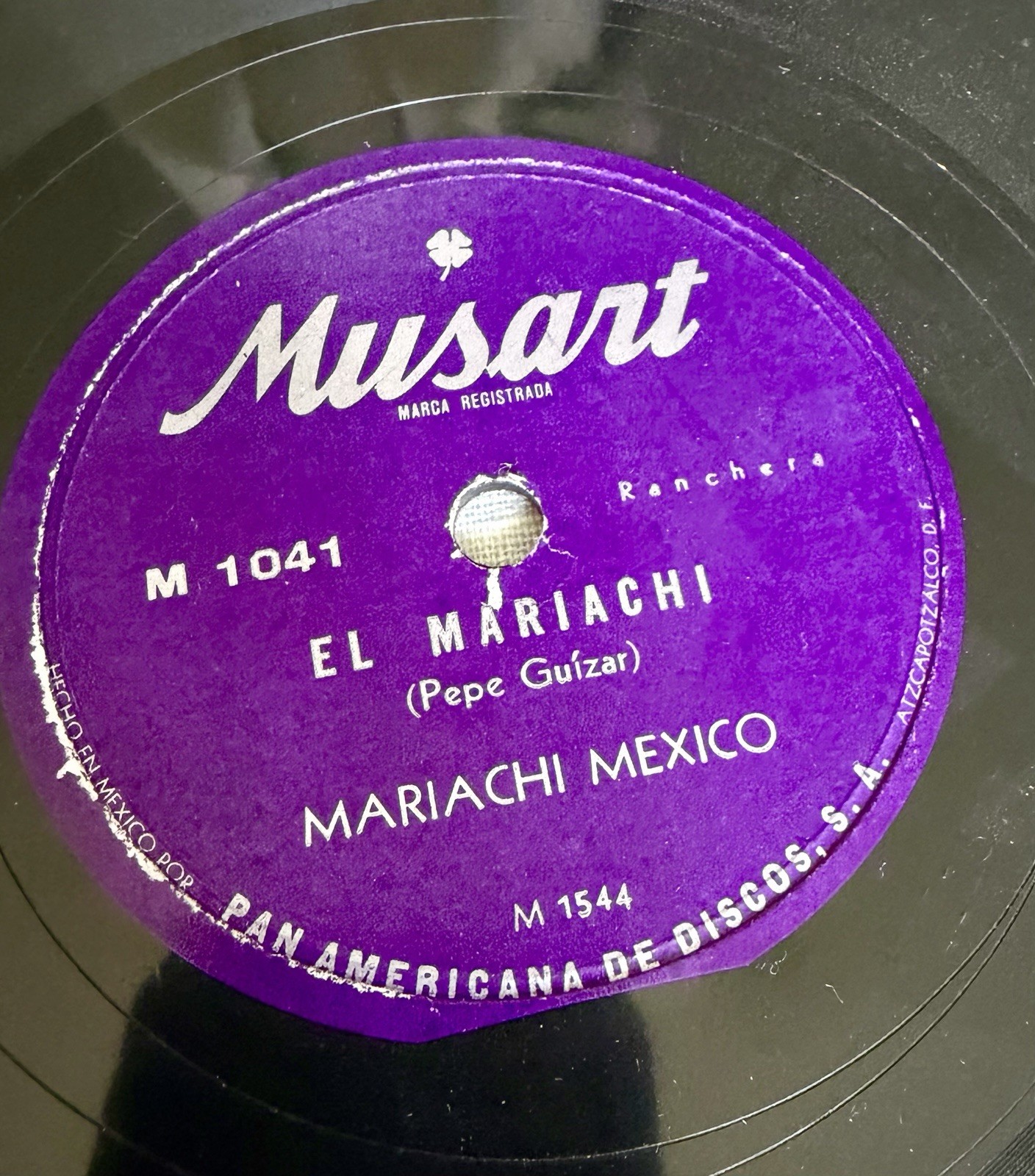 LATIN ~ EL MARIACHI ~ Good Cond ~ MUSART M 1041 ~ 78 RPM ~ GUADALAJARA~Guízar