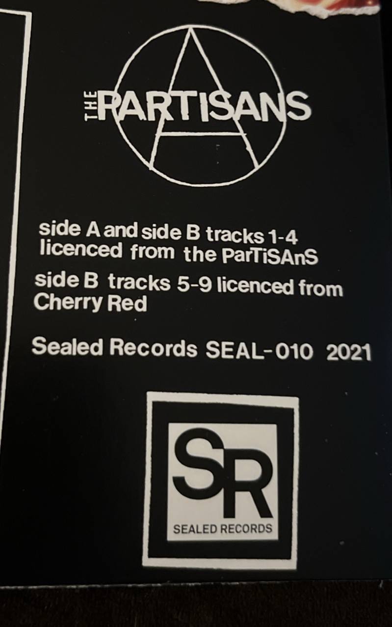 The Partisans – Anarchy in Alcatraz / No Future Demos 80-82 Vinyl LP (SEAL-010)