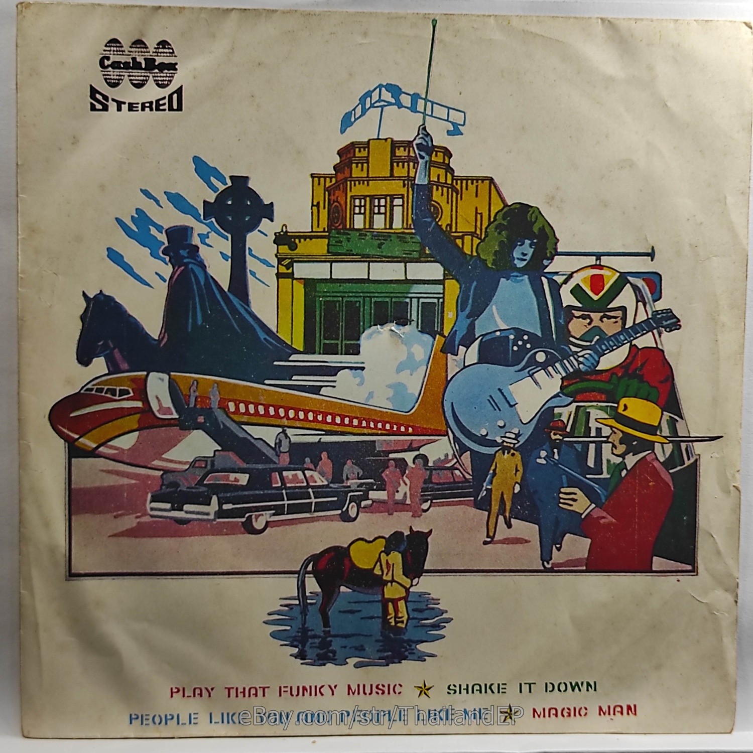 Led Zeppelin Cover /MUD /THE GLITTER BAND /HEART THAILAND EP 45 THAI C.B. 061