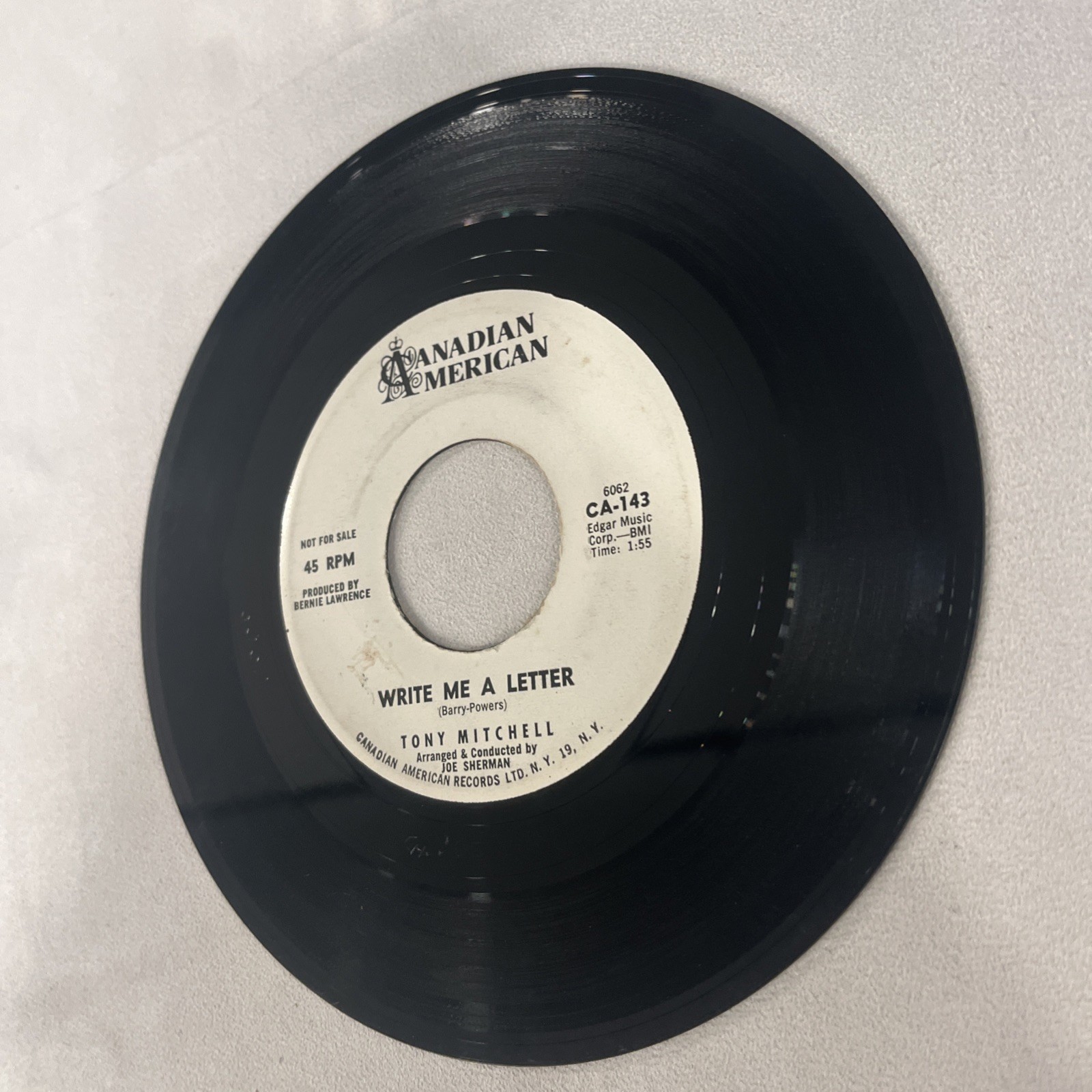TONY MITCHELL: write me a letter / candle in the wind CANADIAN-AMERICAN 7″